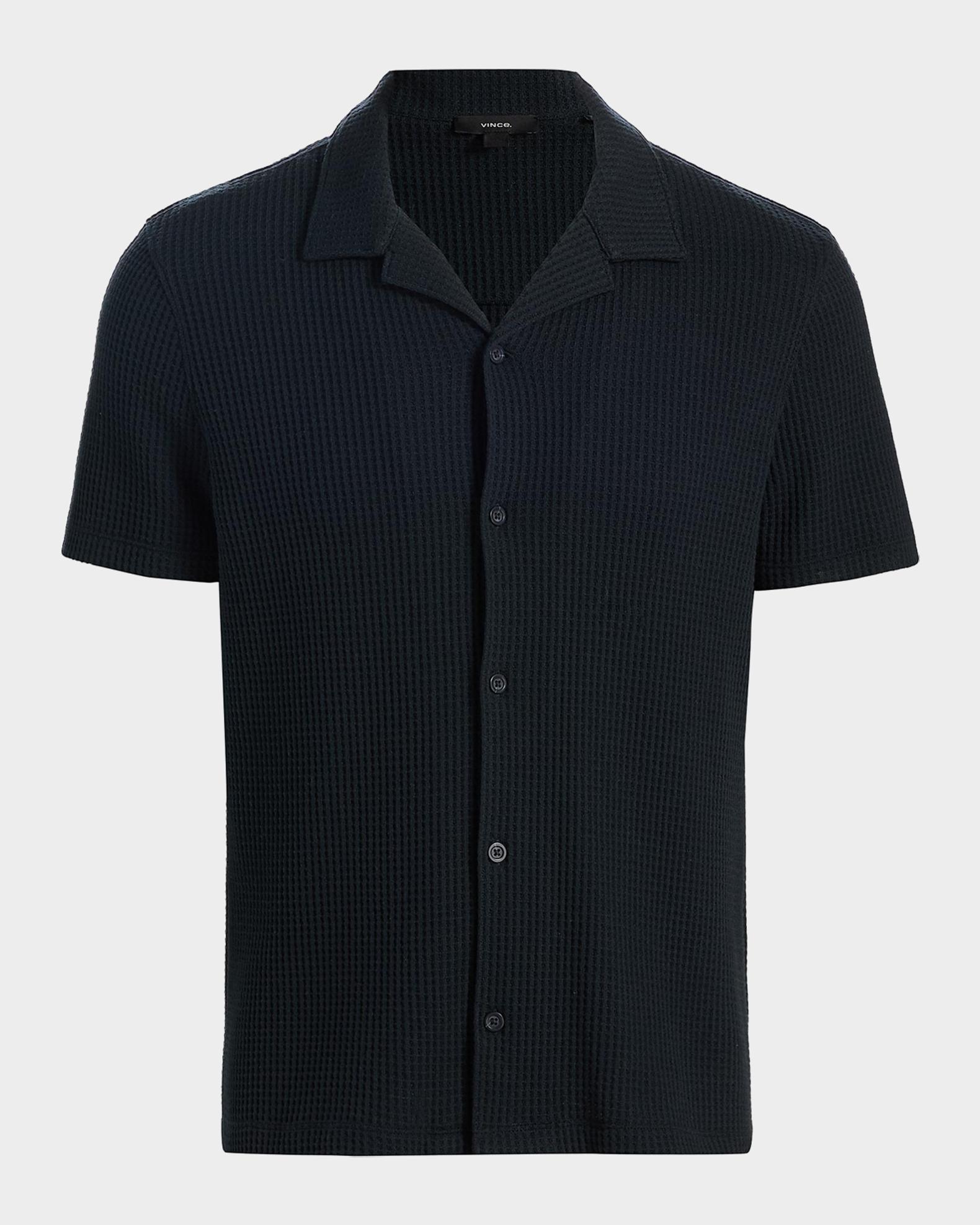Vince Men's Macro Waffle Knit Short-Sleeve Shirt | Neiman Marcus