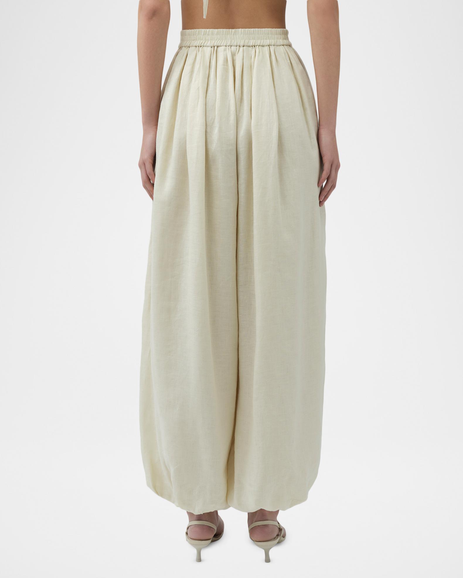 SIMKHAI Selah Linen Lace Balloon Pants | Neiman Marcus