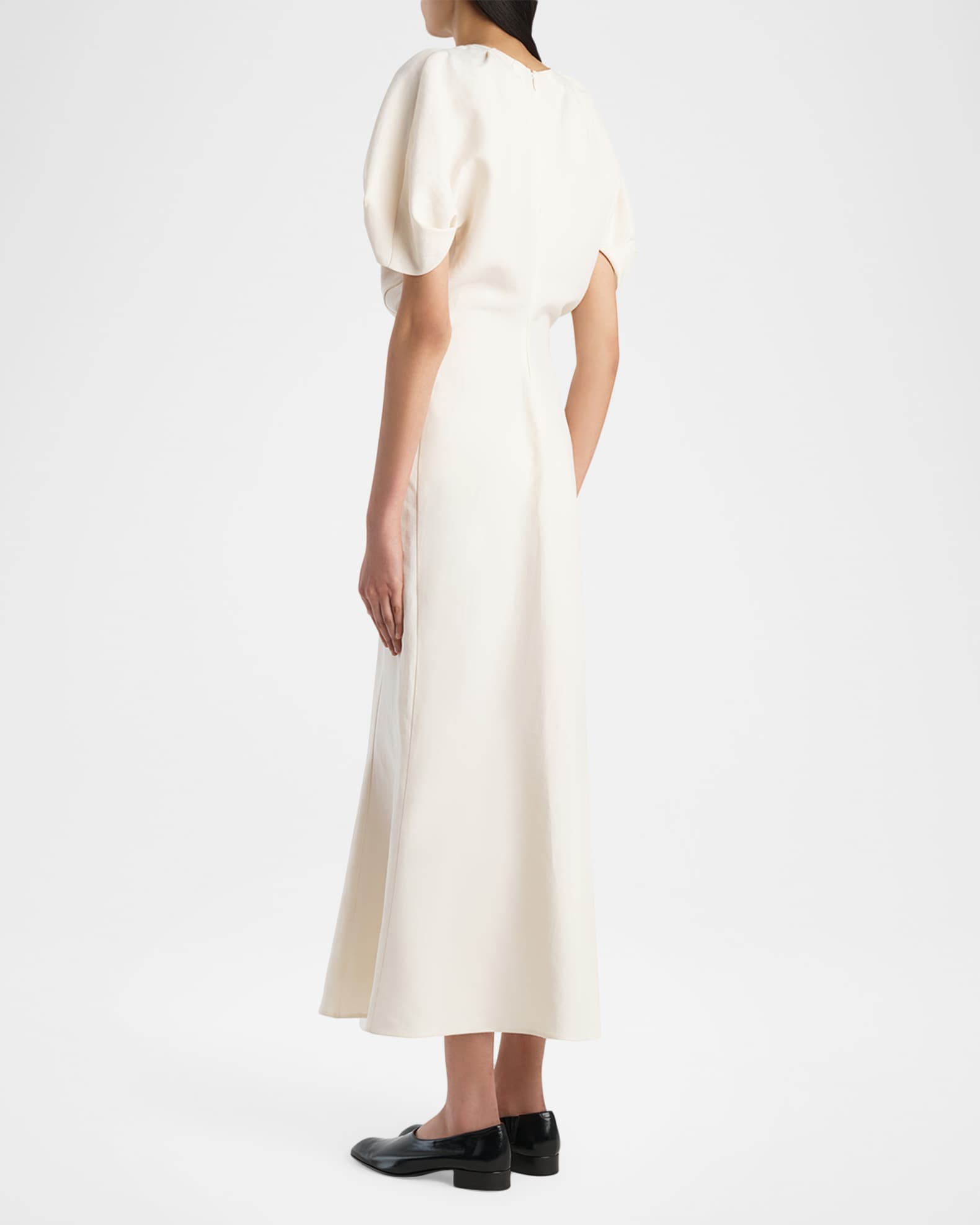 khaite cream dress Khaite Woven Midi Dress - Cream