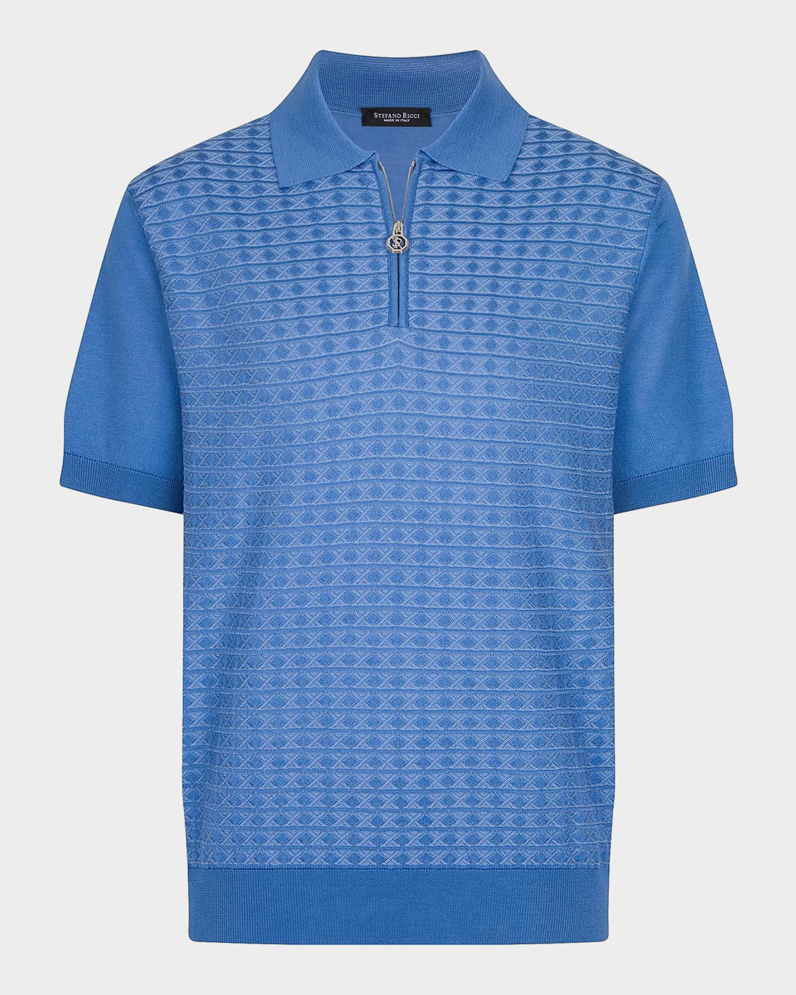 Stefano Ricci Men's Geometric Knit Quarter-Zip Polo Shirt | Neiman