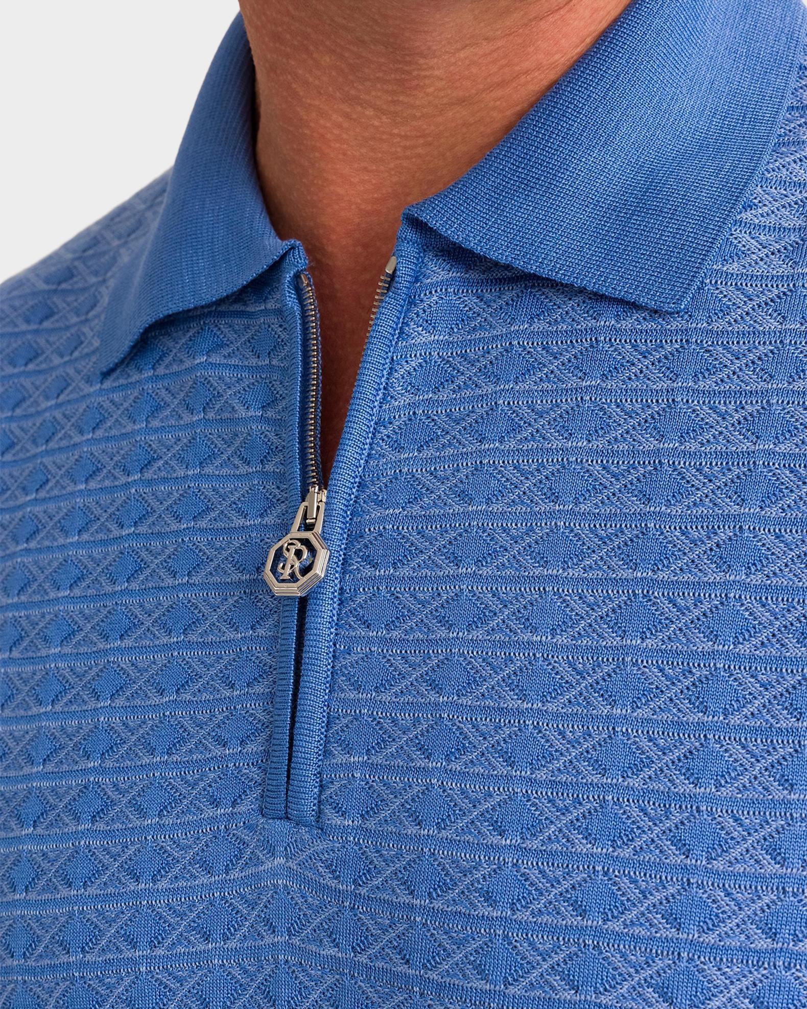 Stefano Ricci Men's Geometric Knit Quarter-Zip Polo Shirt | Neiman