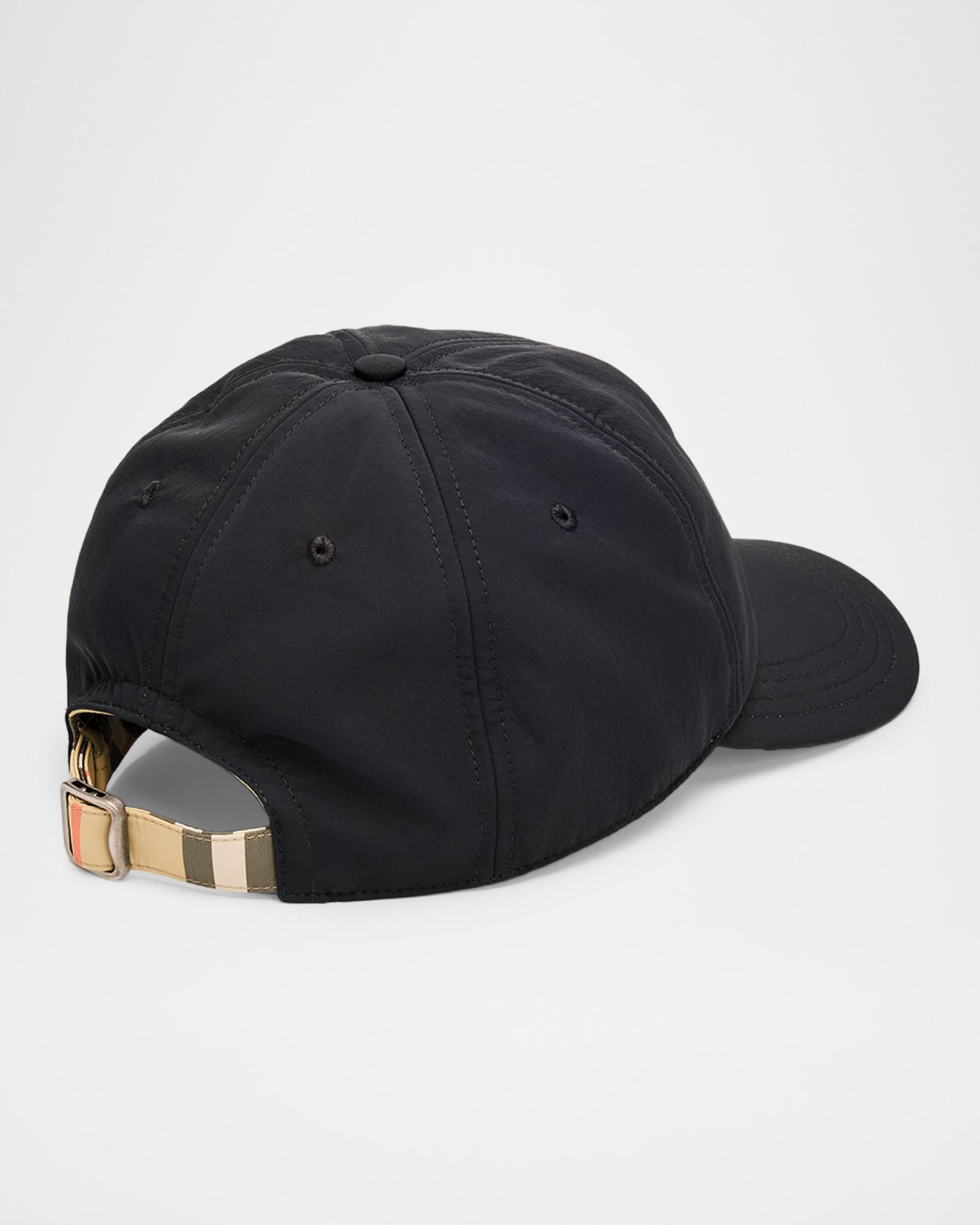 Burberry Men's Check-Lined Equestrian Knight Baseball Cap | Neiman