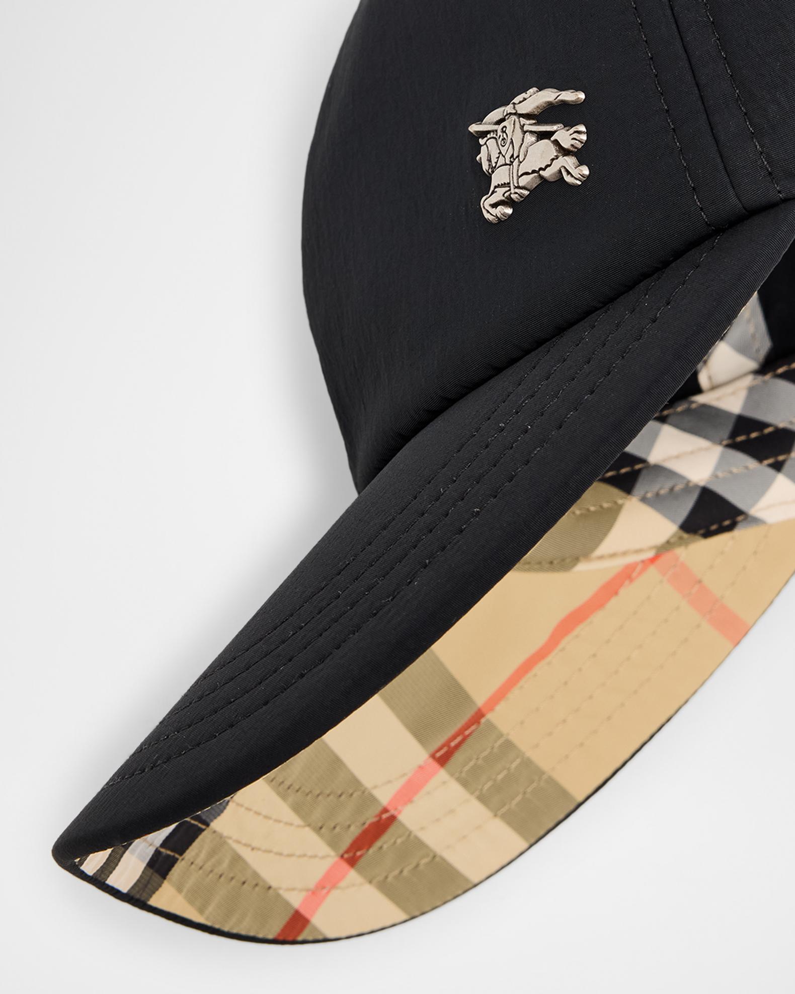 Burberry Men's Check-Lined Equestrian Knight Baseball Cap | Neiman
