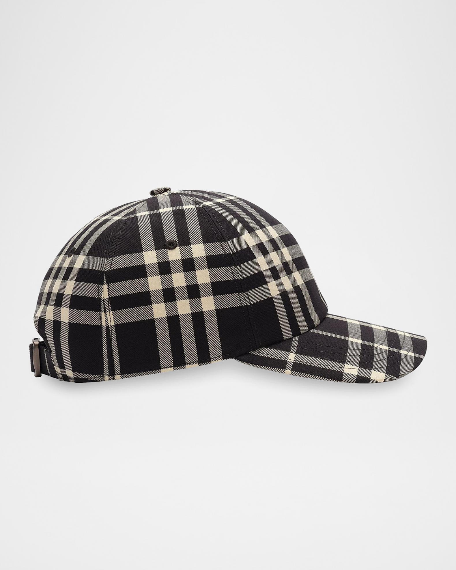 Burberry Men's Checked Cotton Baseball Cap | Neiman Marcus