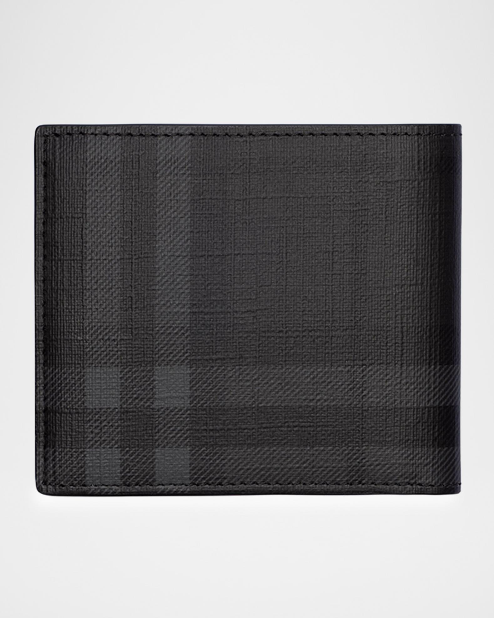 Burberry Men's City Check Coated Canvas Bifold Wallet | Neiman Marcus