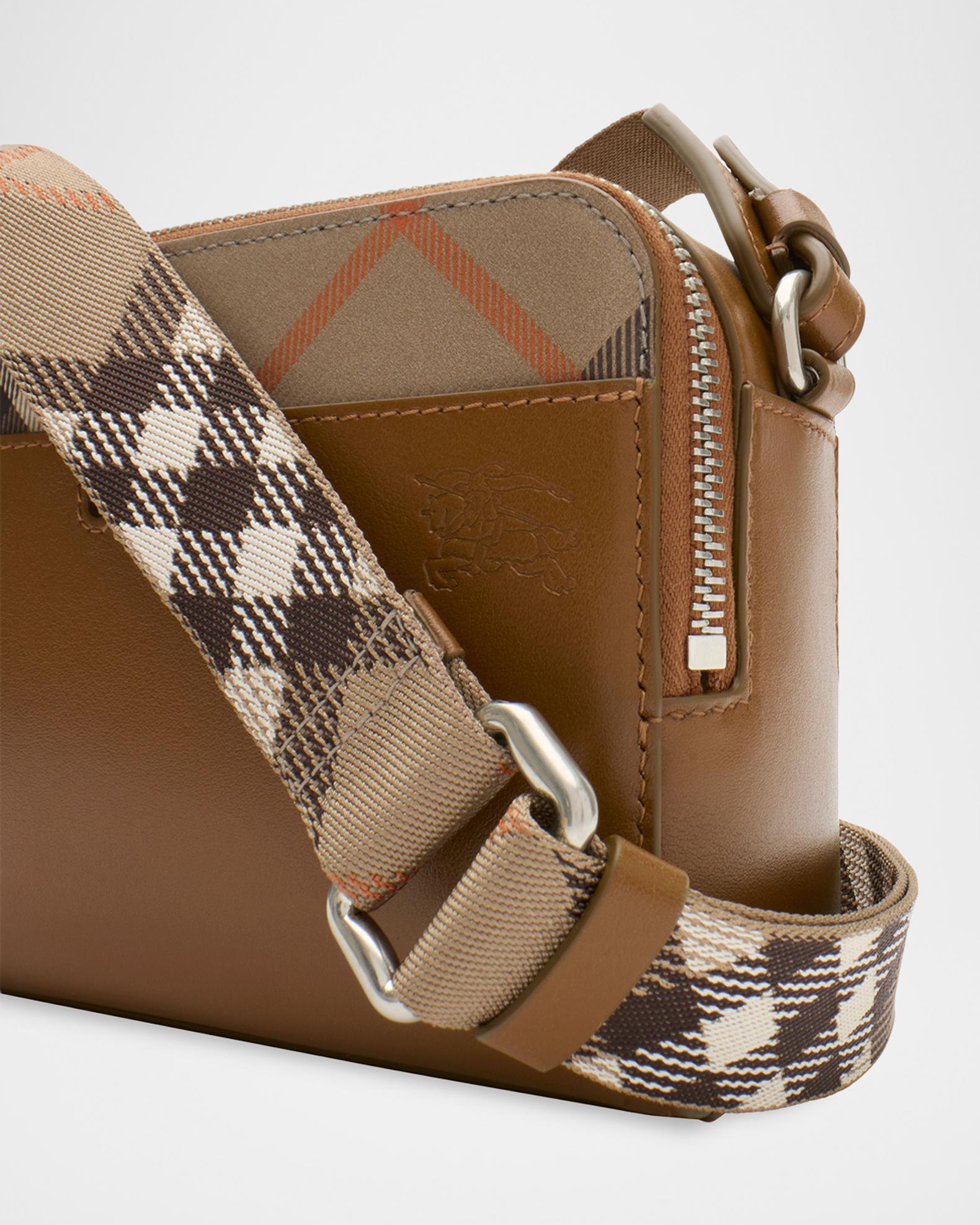 Burberry Men's Pop Check Mini Leather Case Crossbody Bag | Neiman