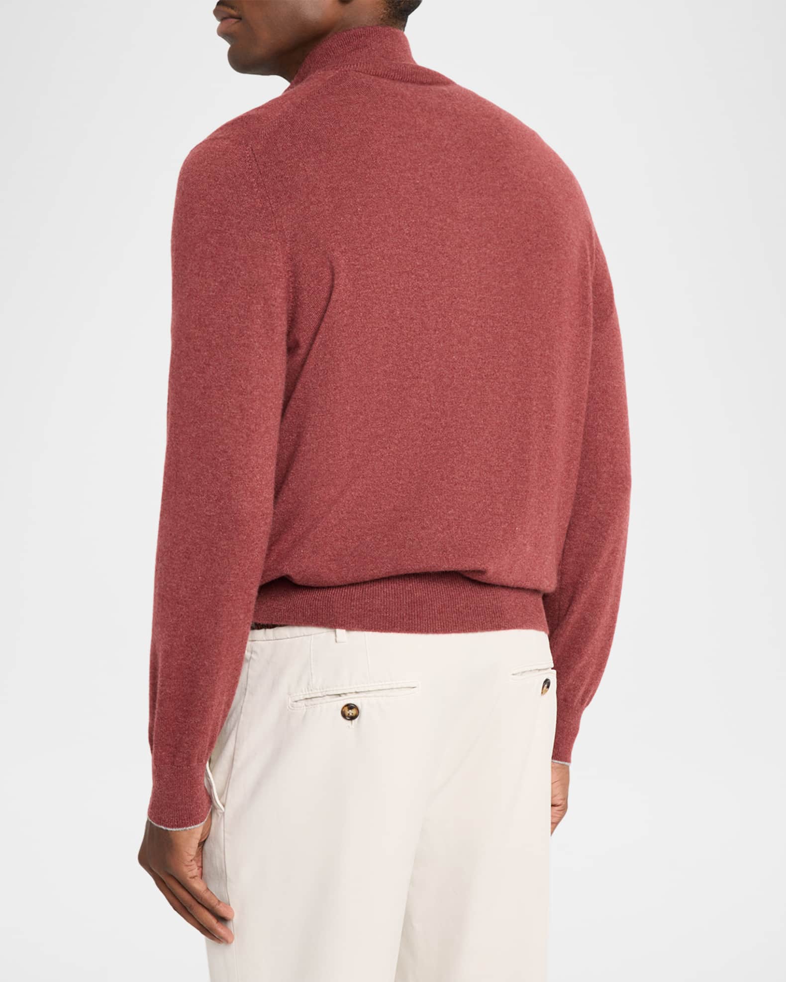 Brunello Cucinelli Men's Cashmere Quarter-Zip Sweater | Neiman Marcus