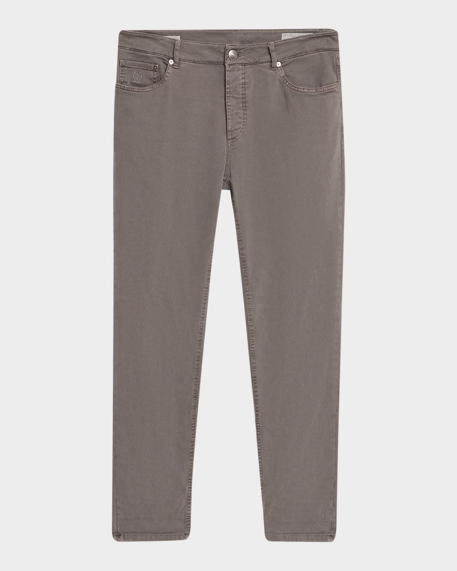 Brunello Cucinelli Men's Dyed Denim Slim-Straight Leg Five-Pocket