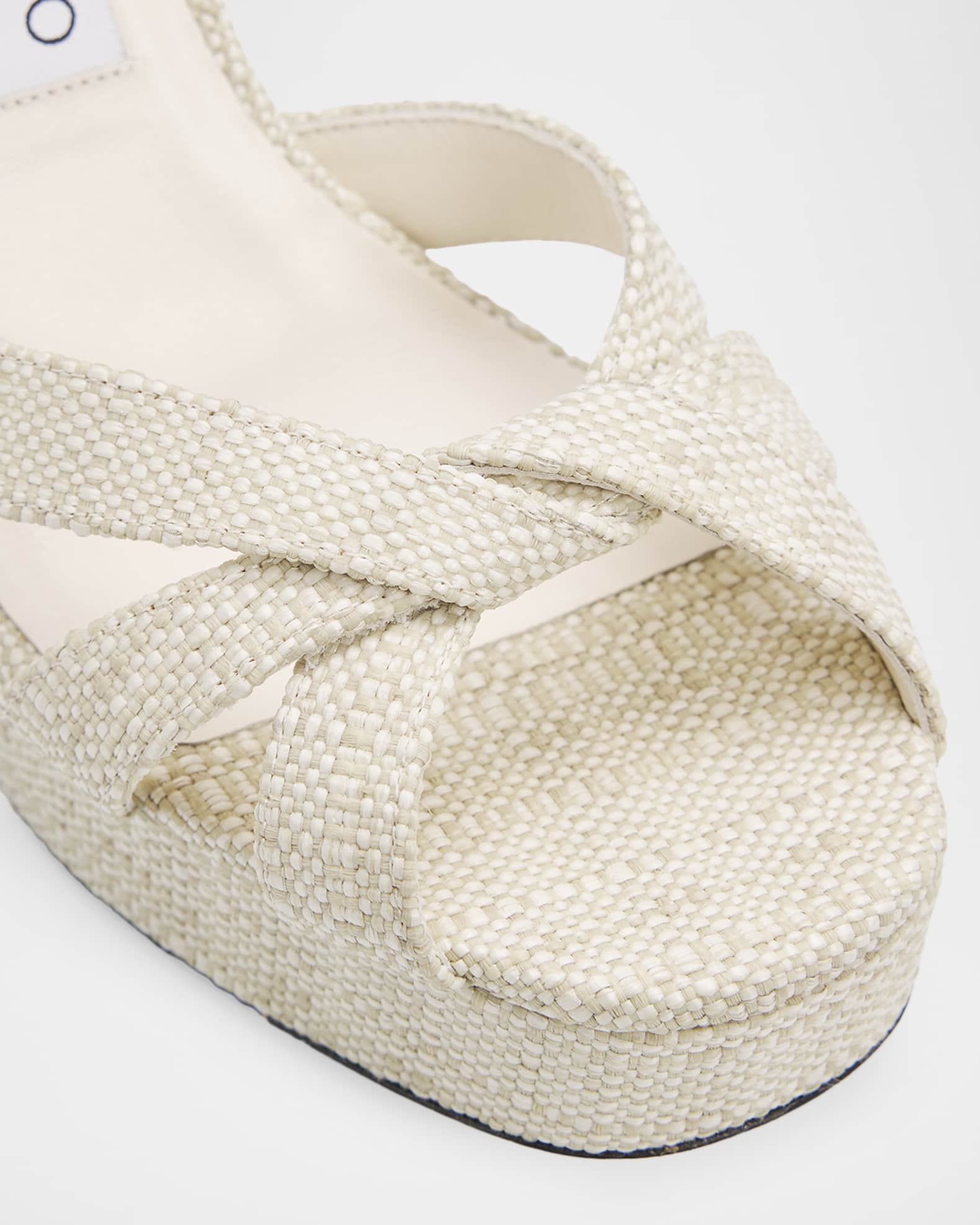 正規品JIMMY CHOO Jimmy Choo 120 mm Kove Raffia Platform Sandals | Neiman Marcus