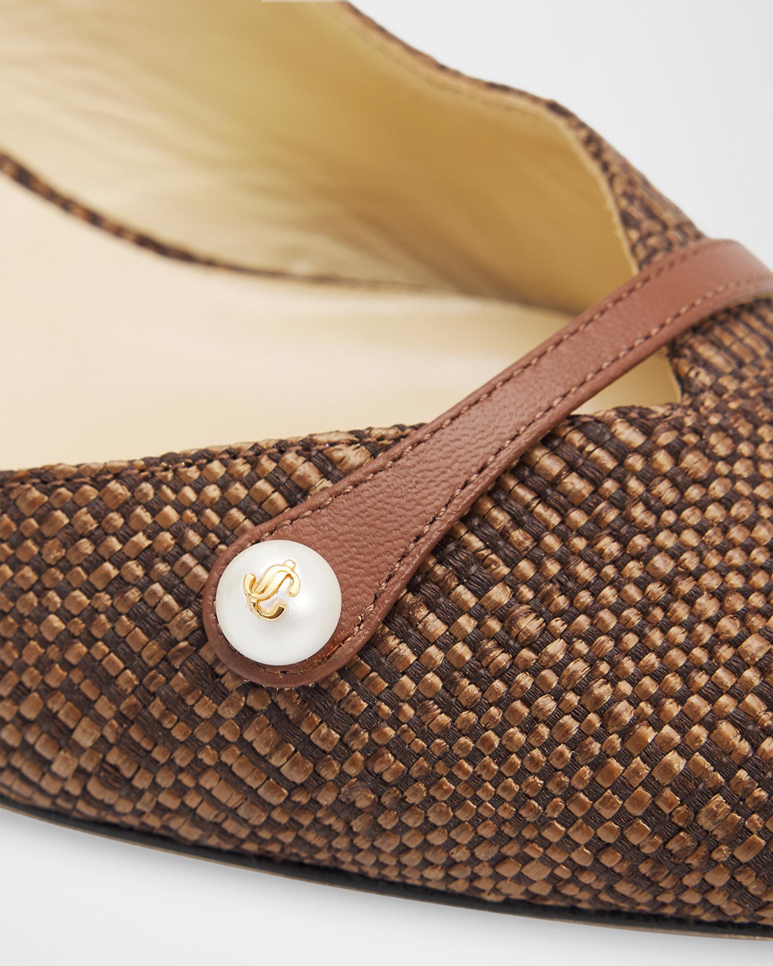 Jimmy Choo Amita 45mm Raffia Slingback Pumps | Neiman Marcus