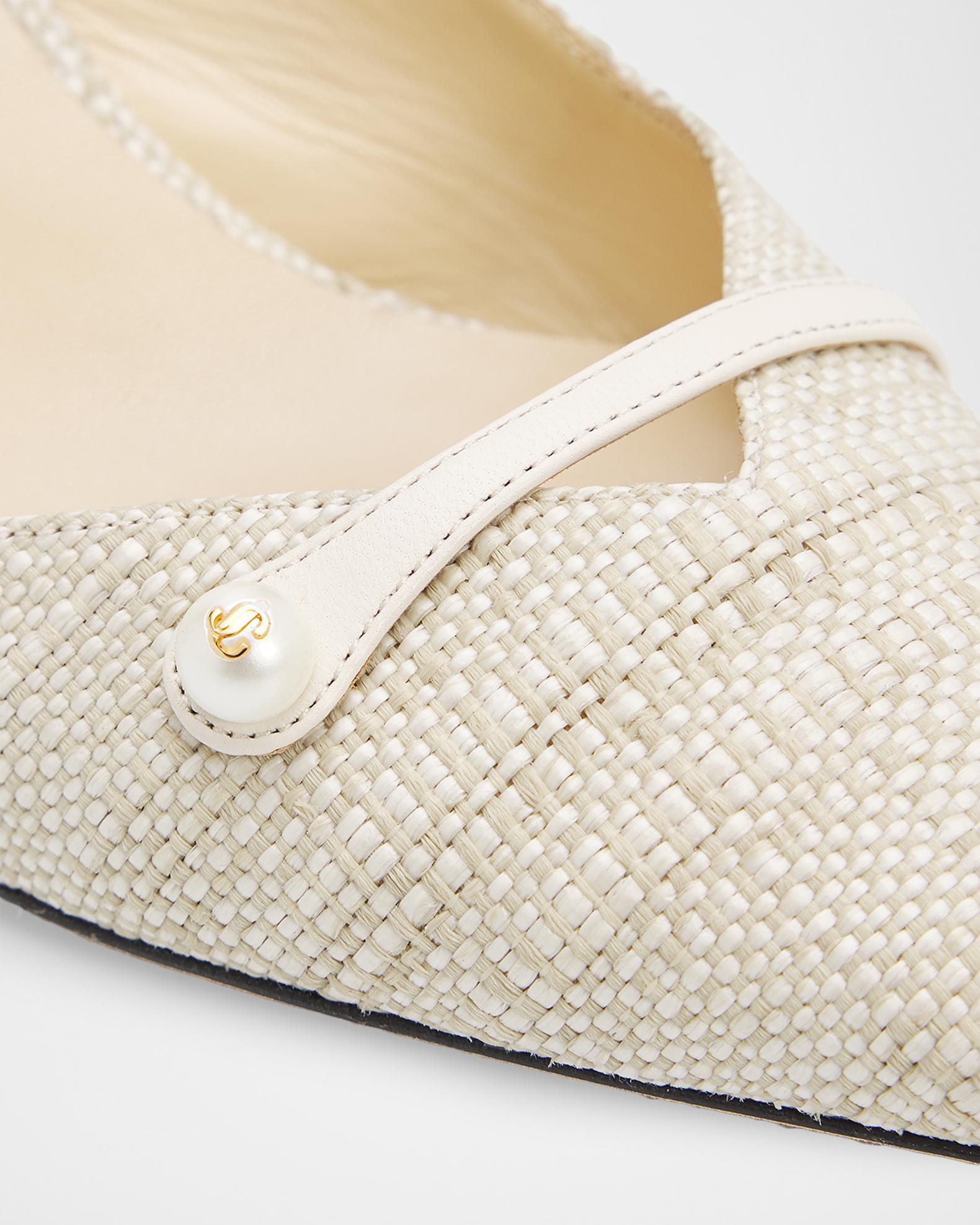 Jimmy Choo Amita 45mm Raffia Slingback Pumps | Neiman Marcus