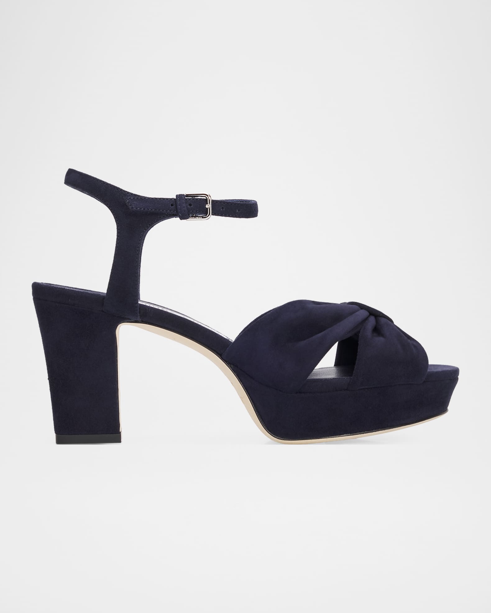 Jimmy Choo Heloise 80mm Suede Platform Sandals | Neiman Marcus