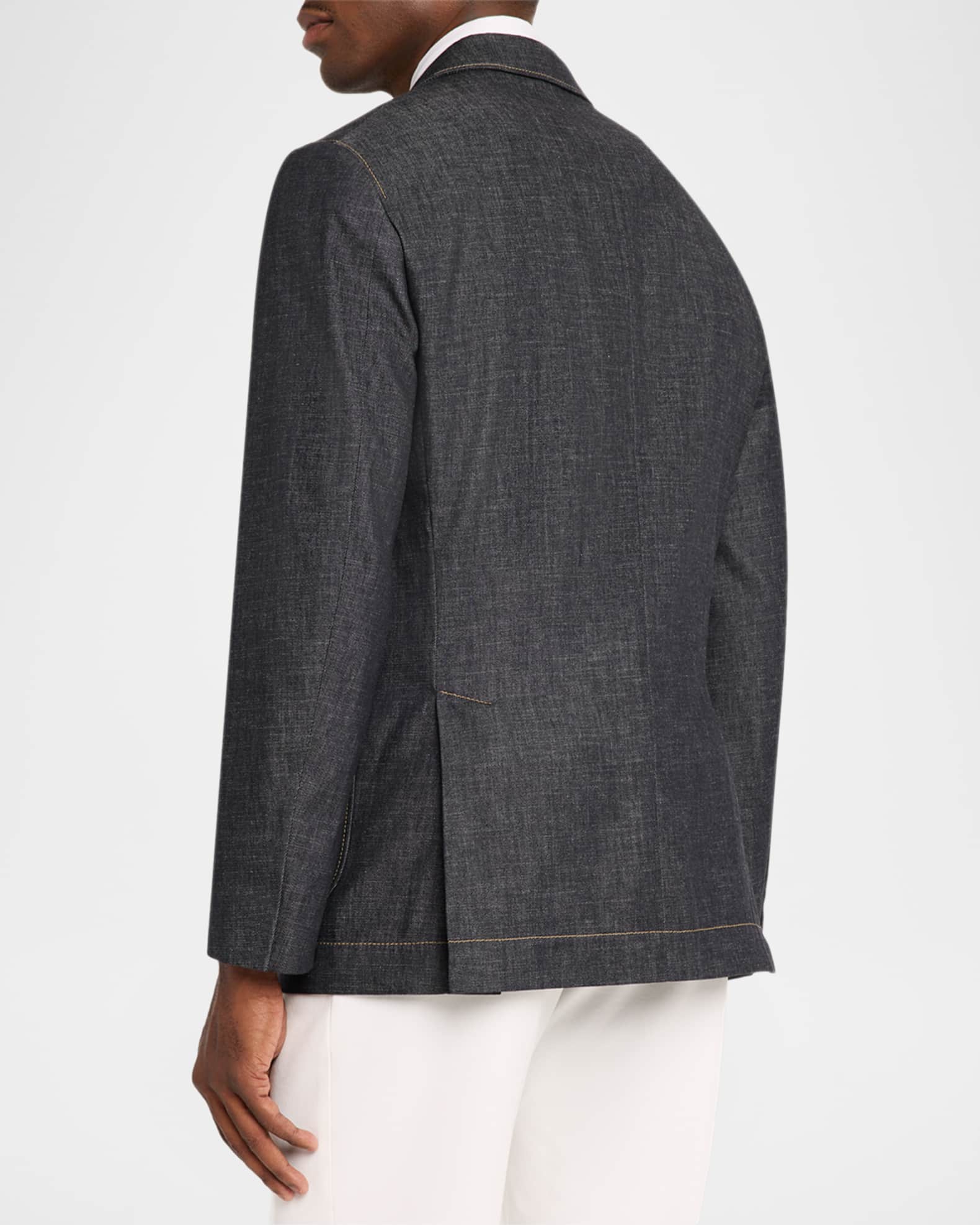 Brunello Cucinelli Men's Denim Single-Breasted Sport Coat | Neiman