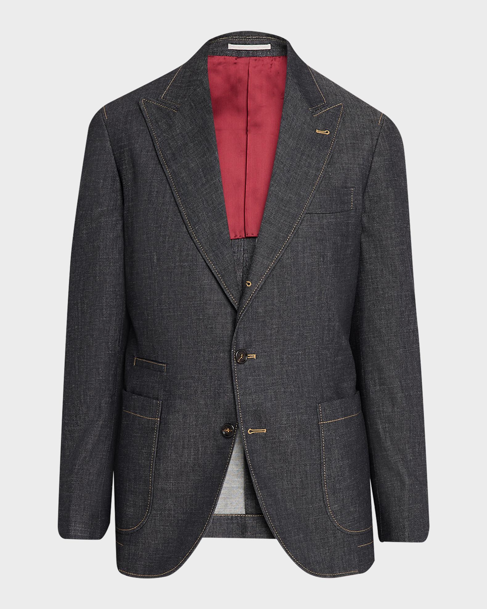 Brunello Cucinelli Men's Denim Single-Breasted Sport Coat | Neiman