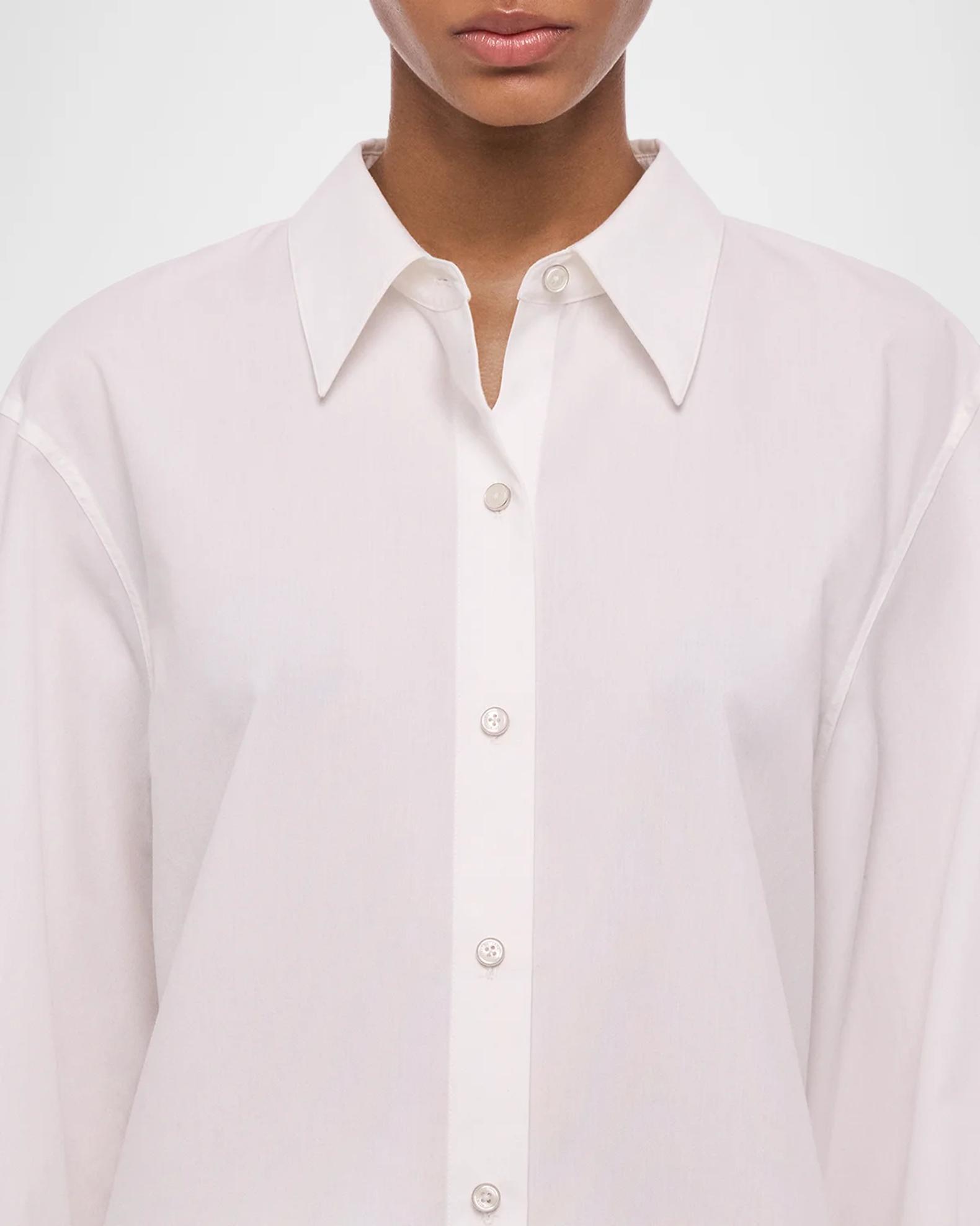 Helmut Lang Tie-Back Button-Front Cotton Shirt | Neiman Marcus