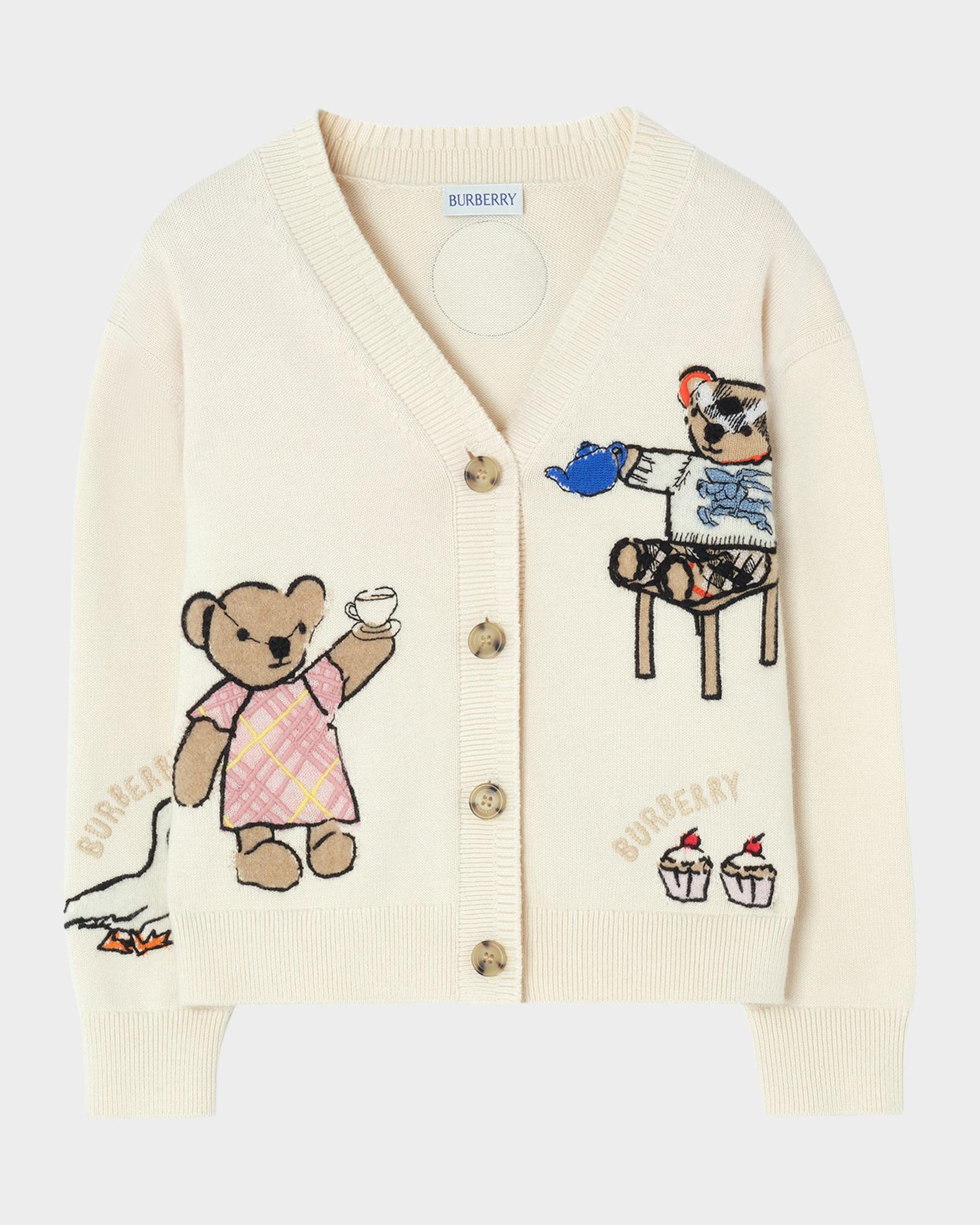 Burberry Girl's Tea Party Cotton-Blend Cardigan, Size 4-14
