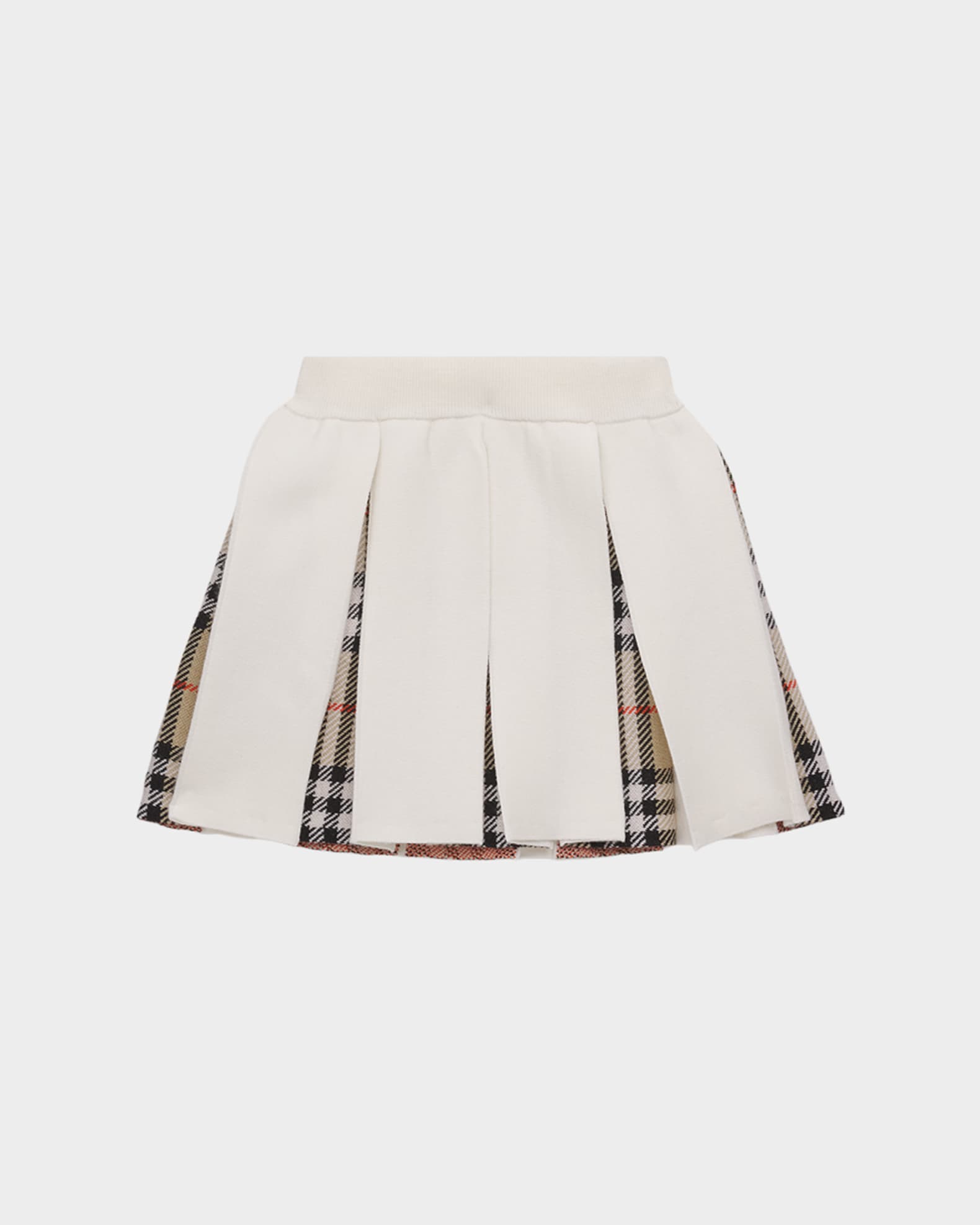Burberry Kid's Pleated Check Wool-Blend Skirt, Size 12M-3 | Neiman