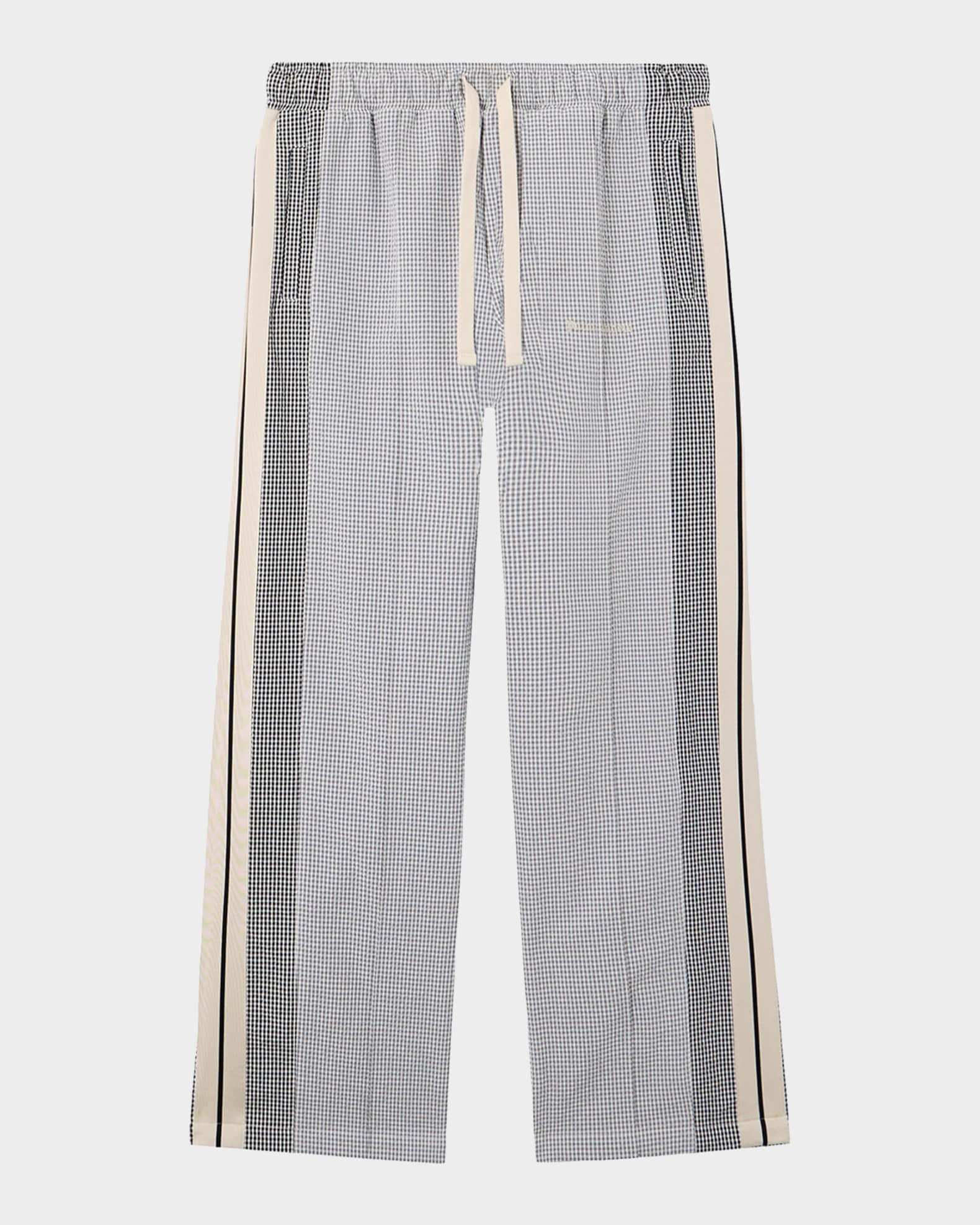 ウォーキング・ランニングウェア PALMANGELS Palm Angels Men's Classic Logo Gingham Seersucker Track Pants