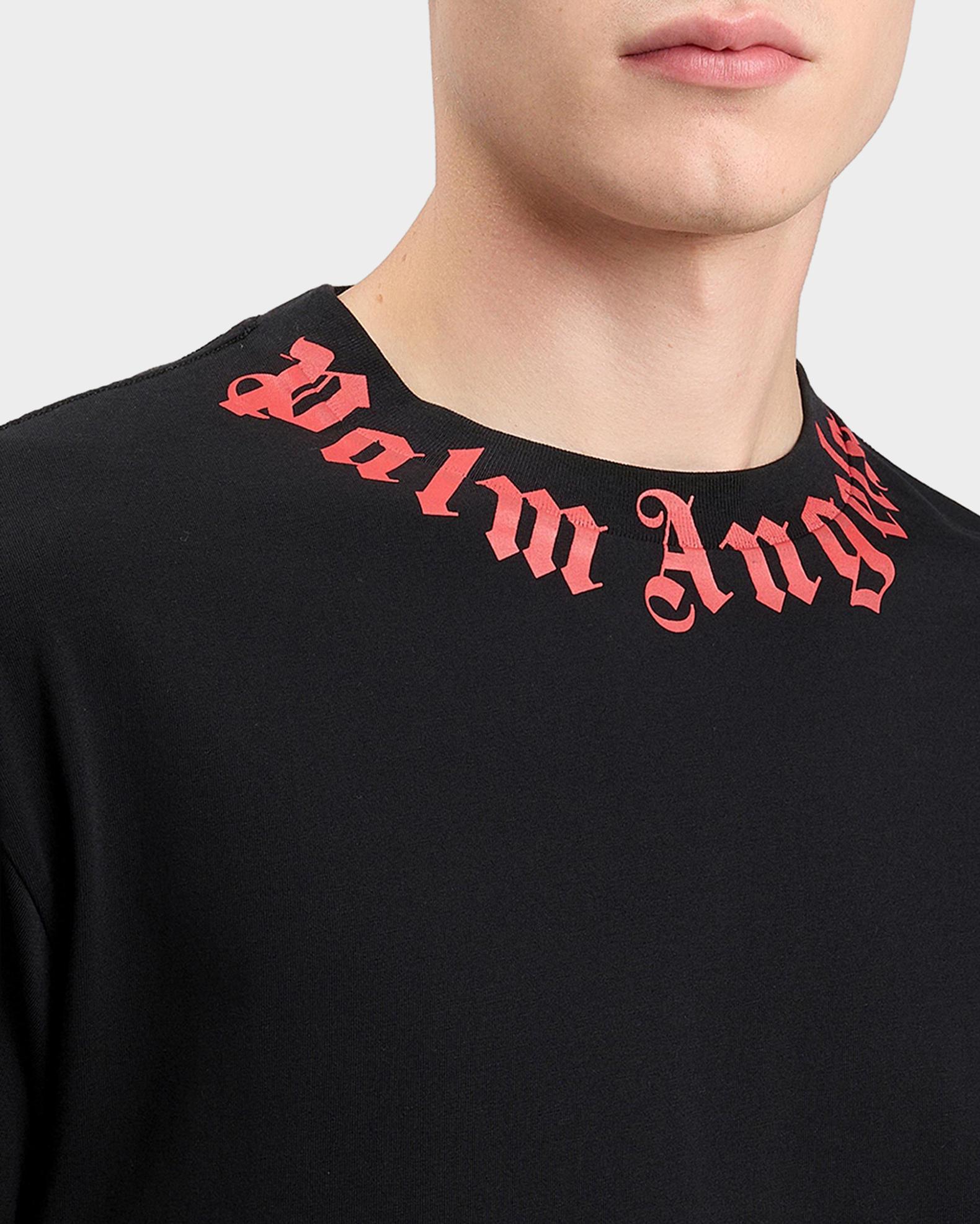 Palm Angels Men's Neck-Logo Crewneck T-Shirt | Neiman Marcus