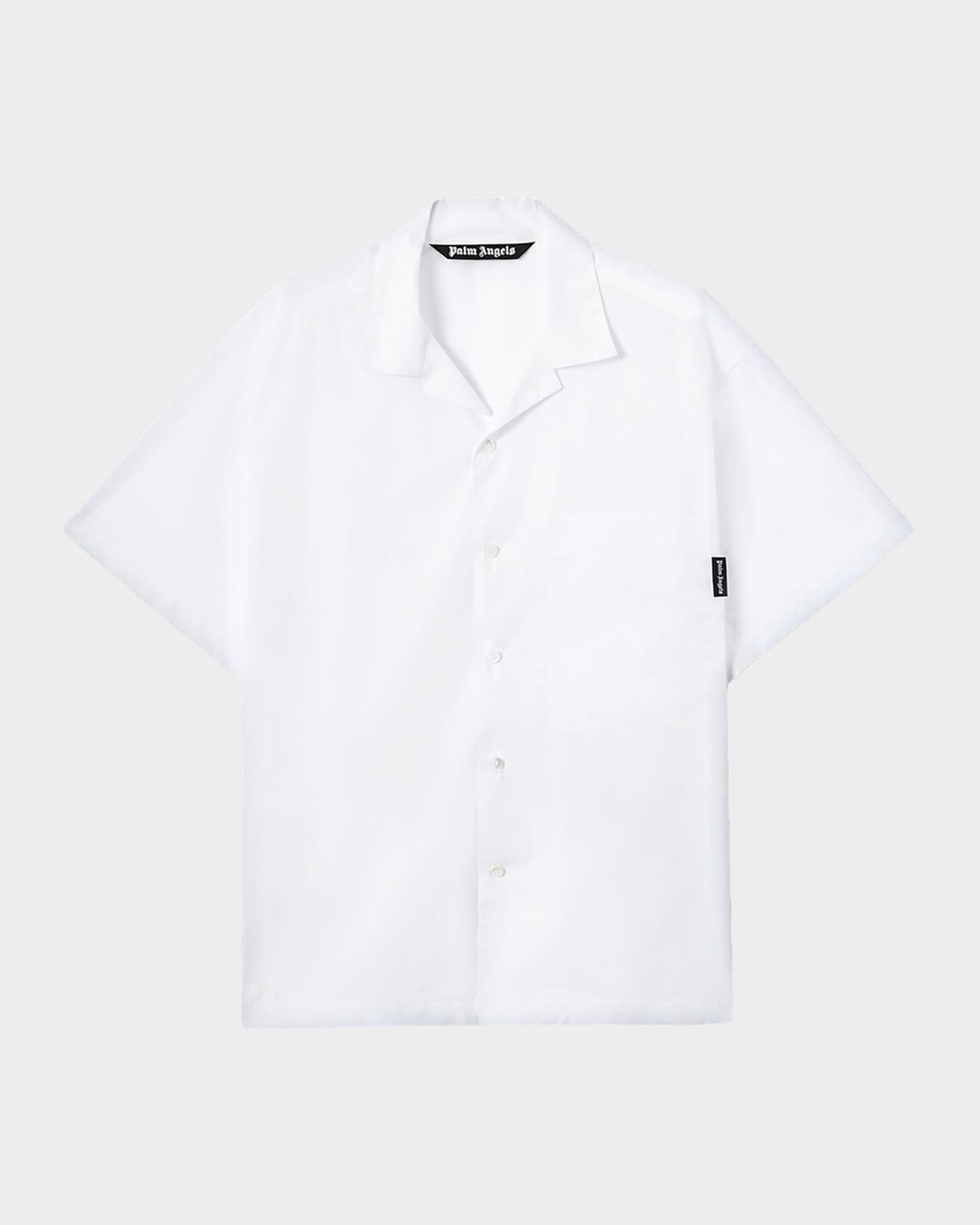 Palm Angels Men's Logo Camp-Collar Cotton Bowling Shirt | Neiman