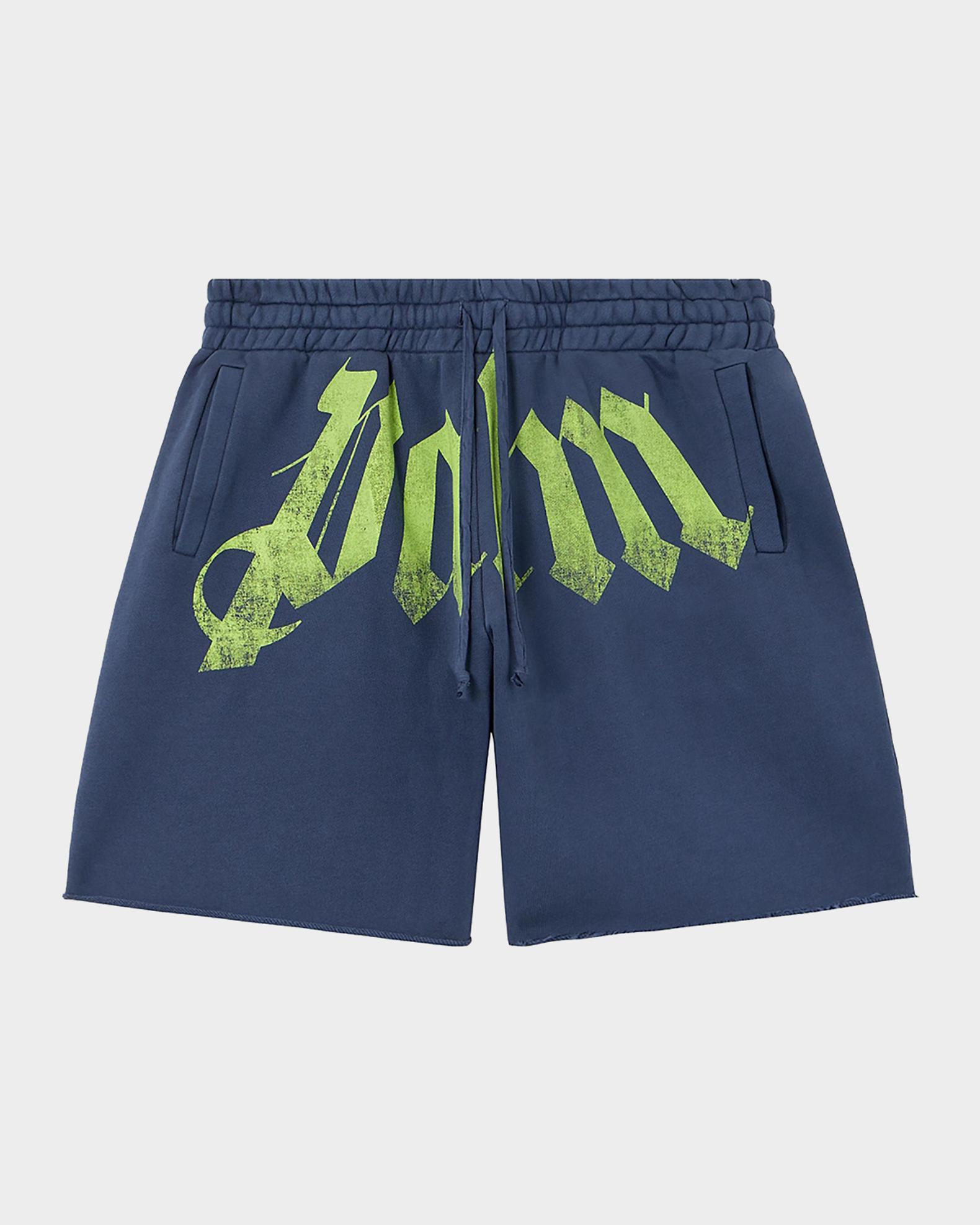 Palm Angels Men's Big Waist Logo Cotton Drawstring Sweatshorts