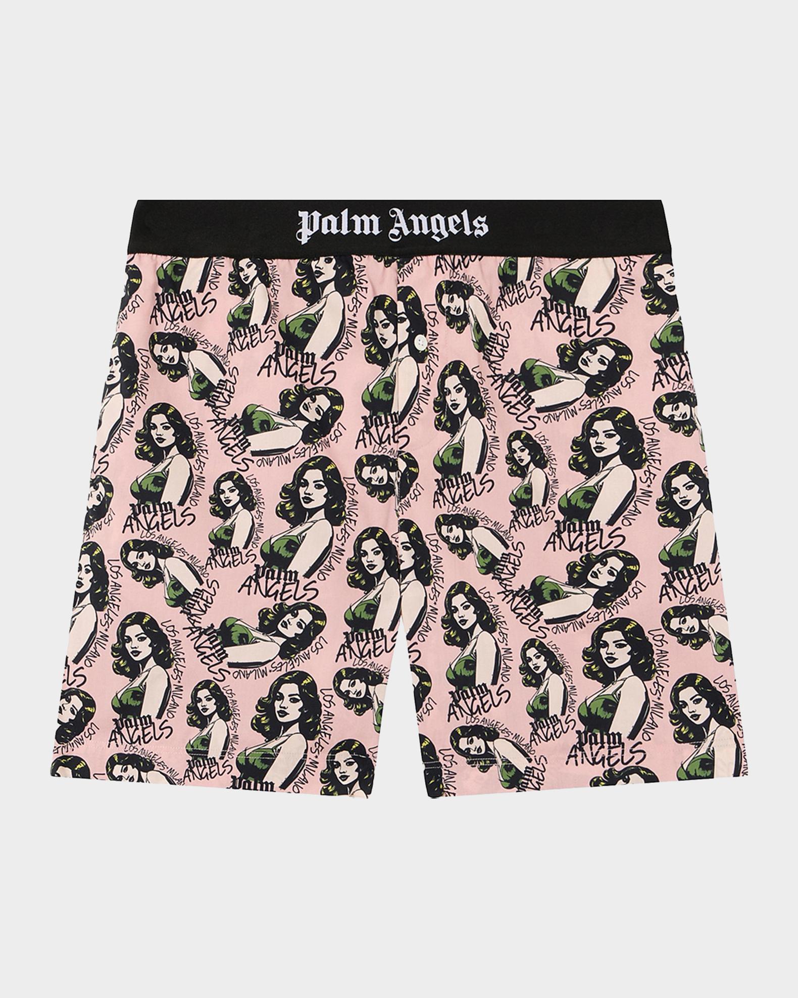palm angels ショーツ M Palm Angels Men's Pinup Allover Logo Cotton Shorts | Neiman Marcus