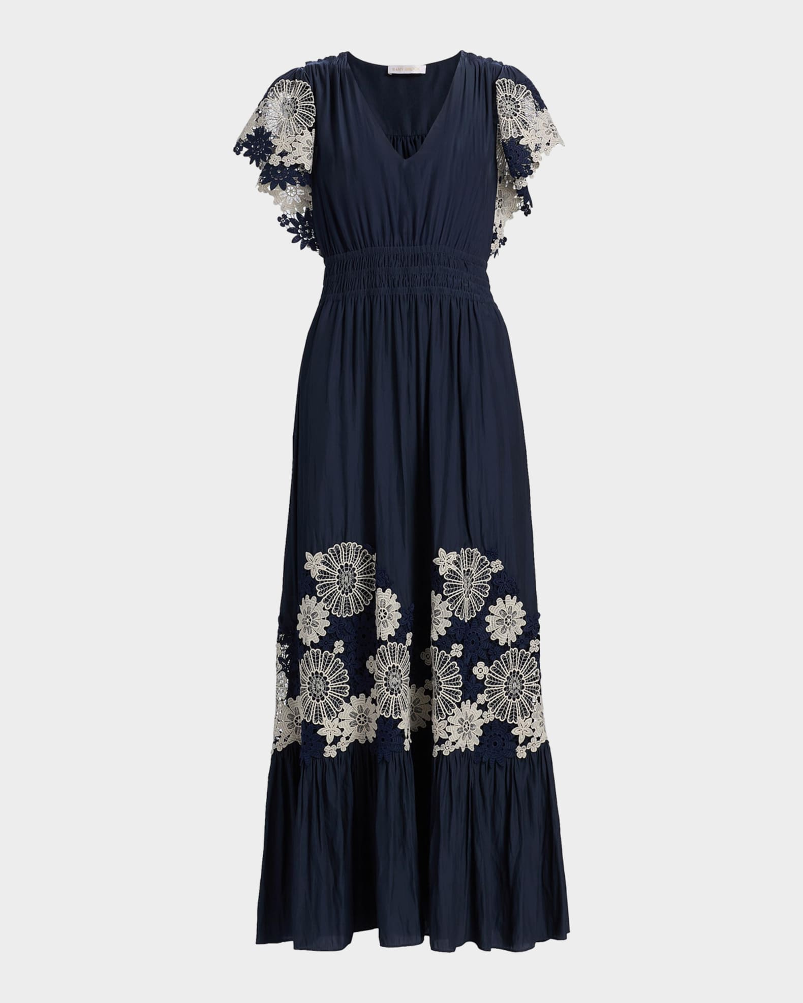 Ramy Brook Georgie Crochet Lace Midi-Dress | Neiman Marcus