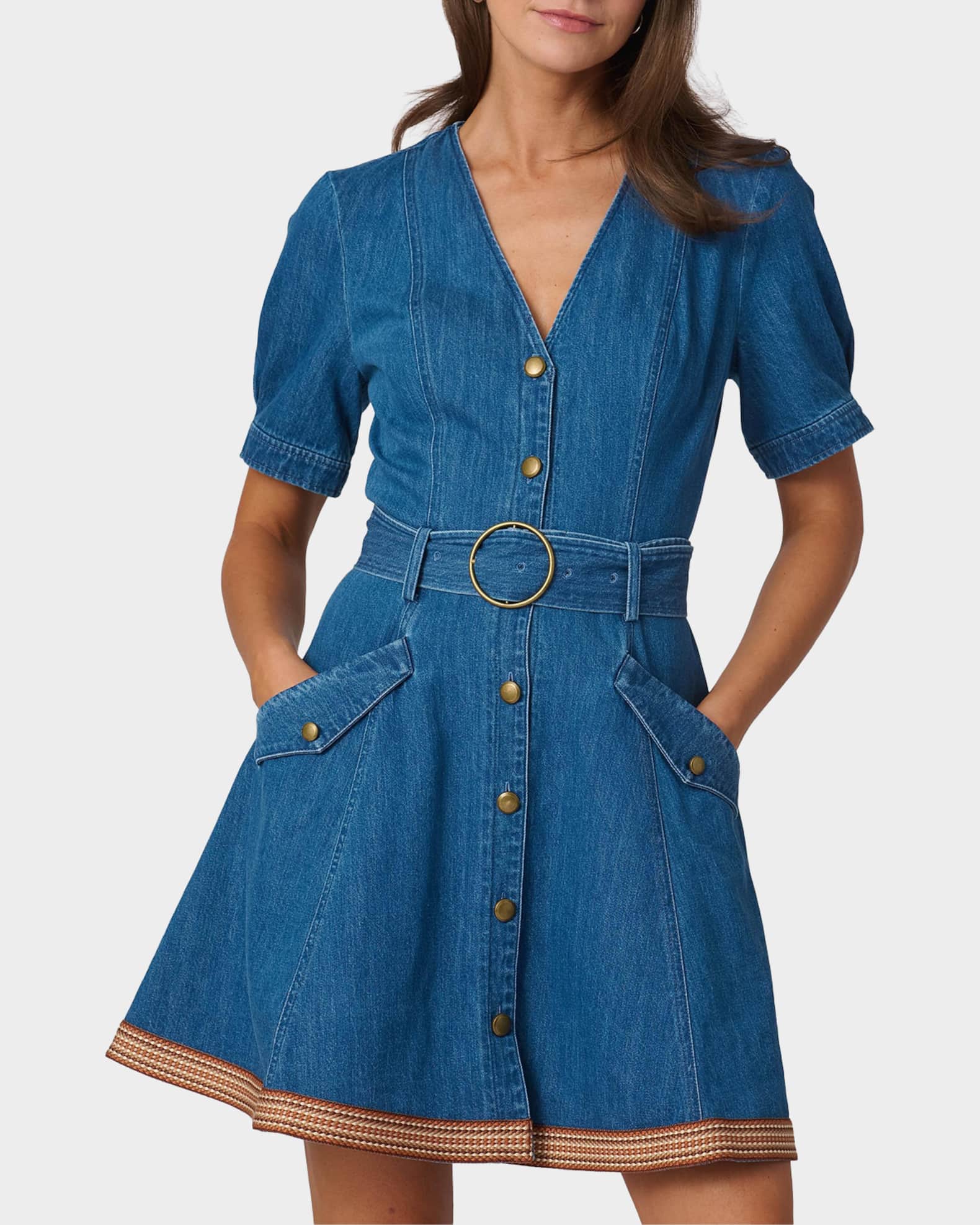 shoshanna denim twofer dress Shoshanna Denim Twofer Dress