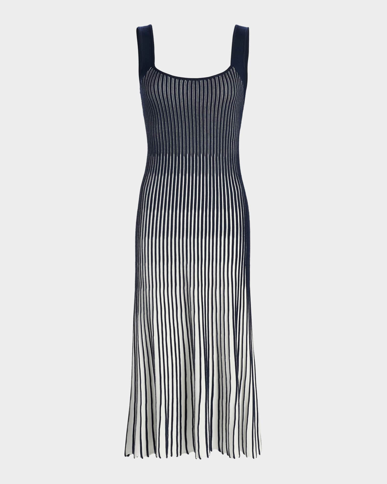 milly pleated midi dress Amur Women's Milly Strapless Pleated Maxi Dress - Navy