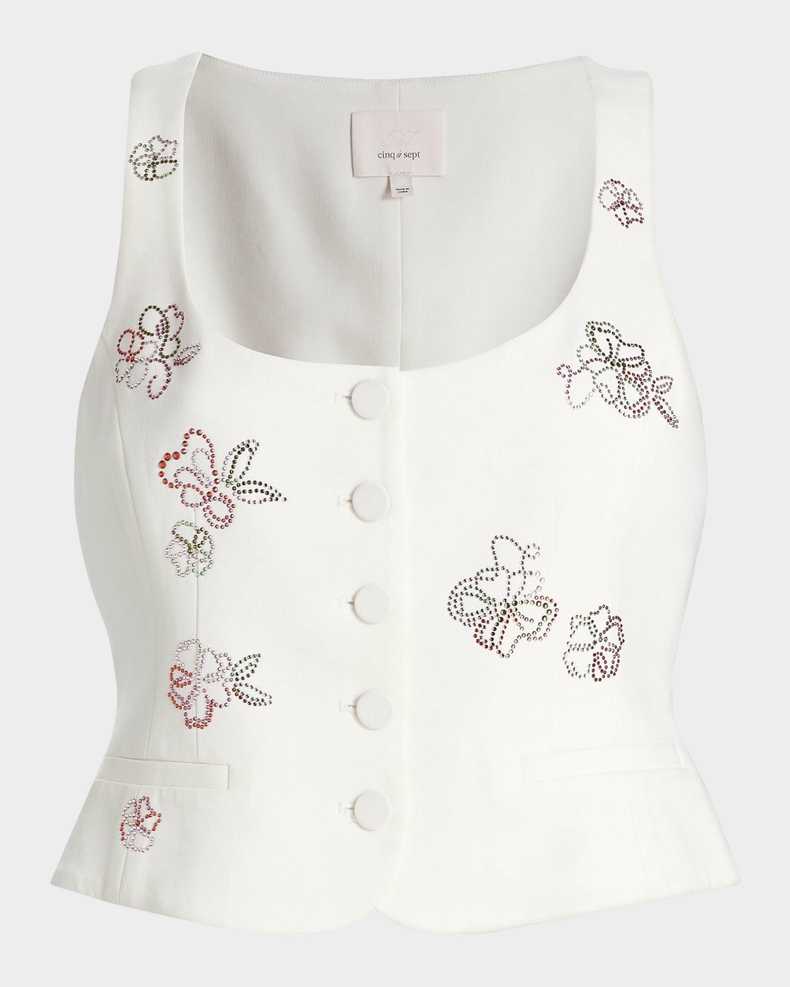 Cinq à Sept Rowena Blooming Linework Top | Neiman Marcus