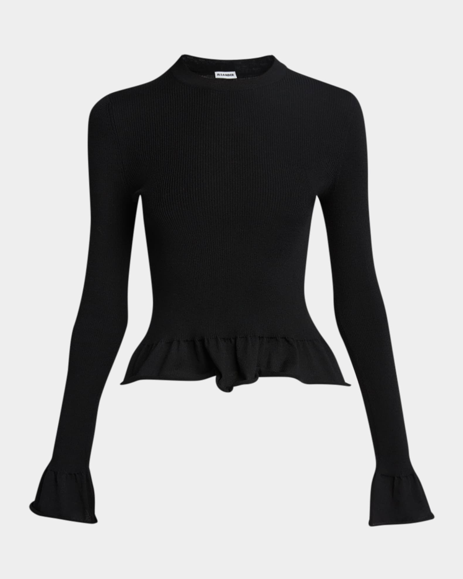 Jil Sander Wool Slim-Fit Sweater | Neiman Marcus