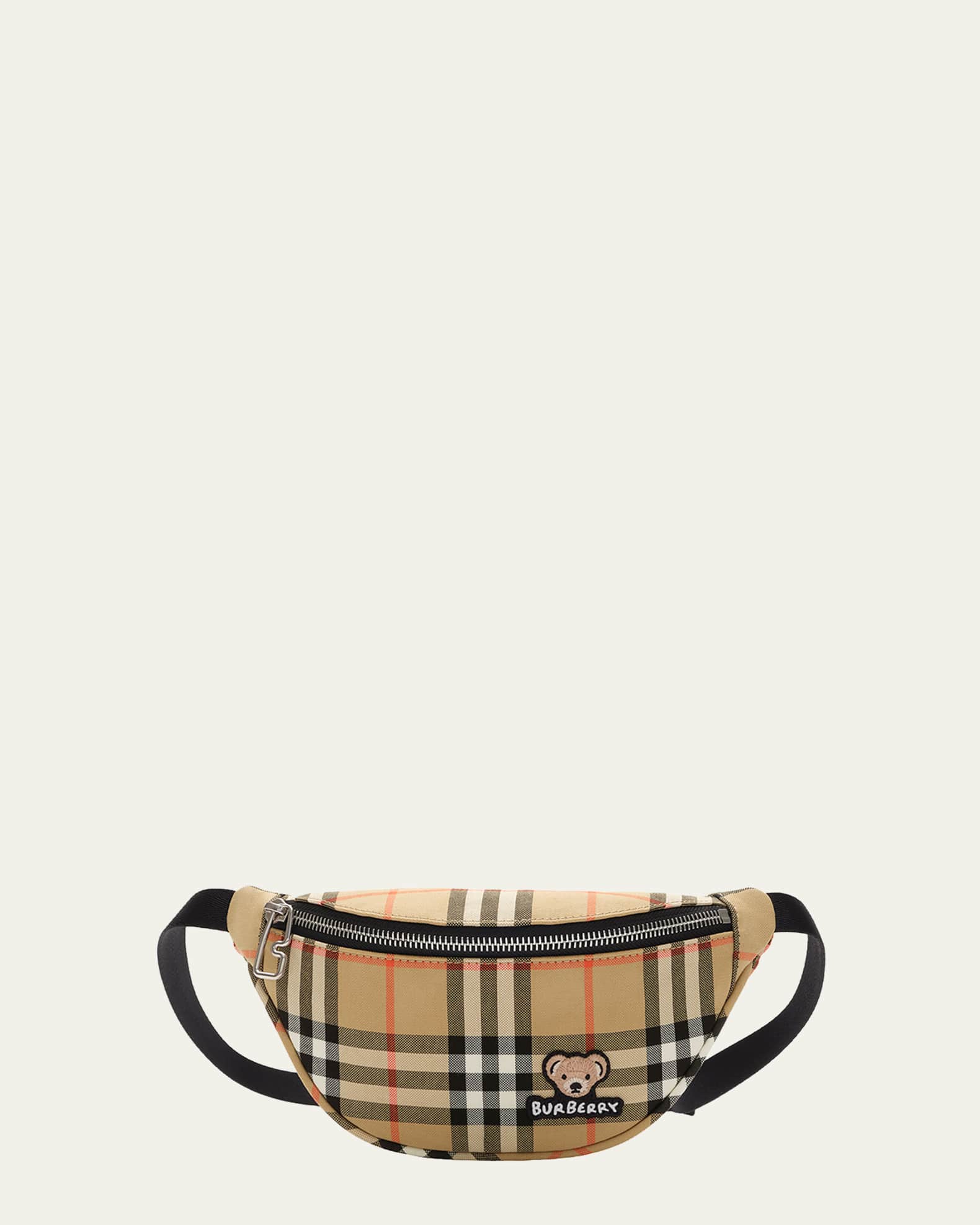 Burberry Kid's Wilfred Check Belt Bag | Neiman Marcus