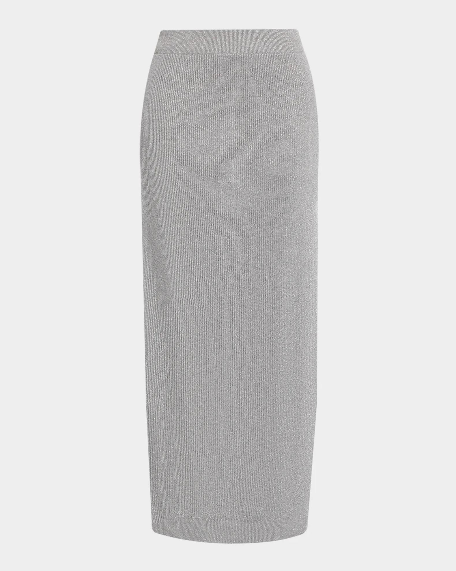 BRUNELLO CUCINELLI レギンス スカート付き グレー レディース Brunello Cucinelli Sparkle Rib Knit Maxi Skirt | Neiman Marcus