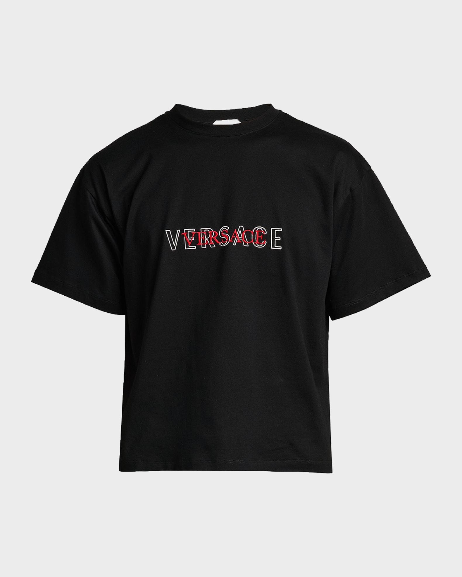 Versace Jeans Couture Logo-Embroidered Cotton T-Shirt | Neiman Marcus