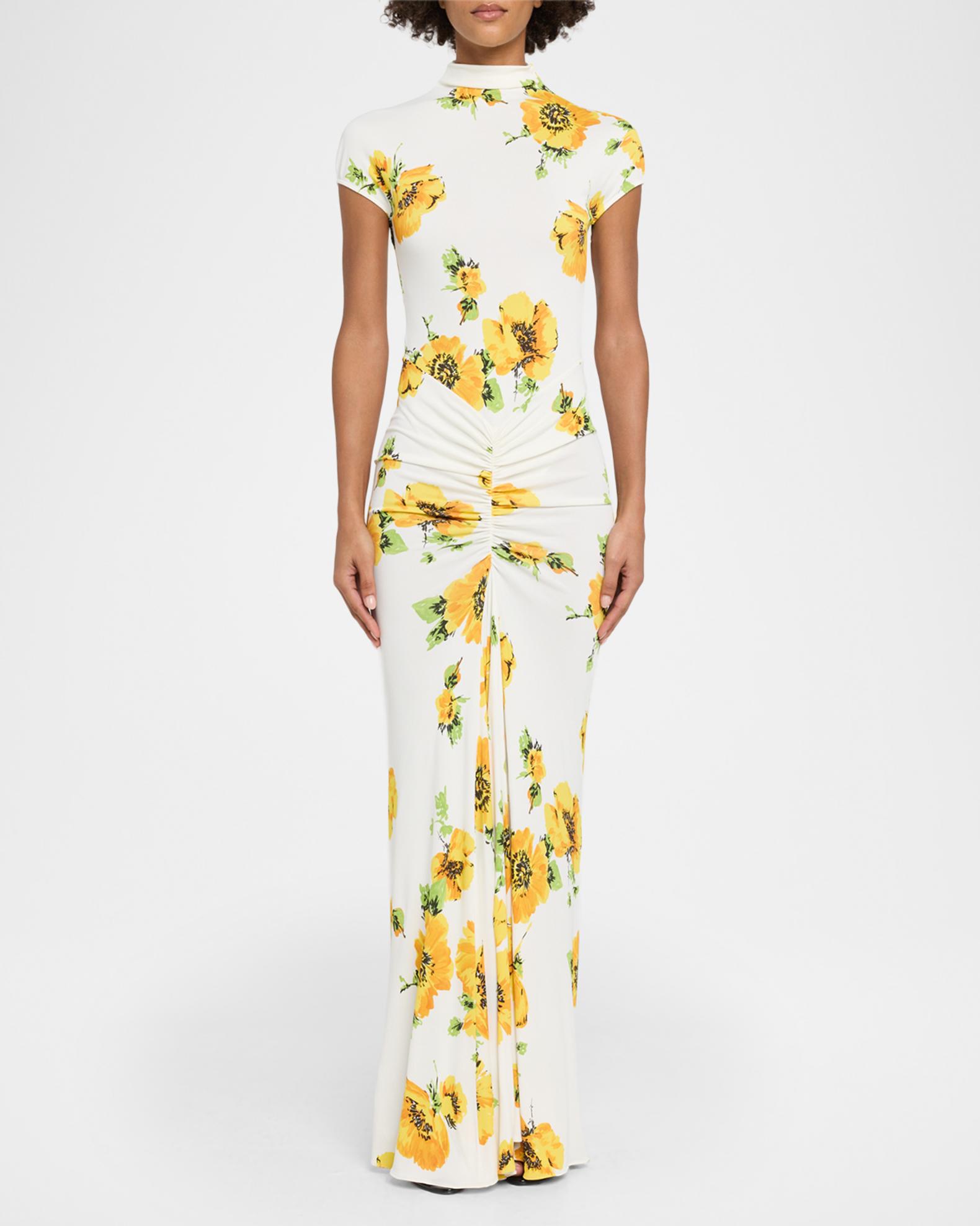 alaia draped jersey dress ALAÏA in White grouped:simple-waffle-bathrobe