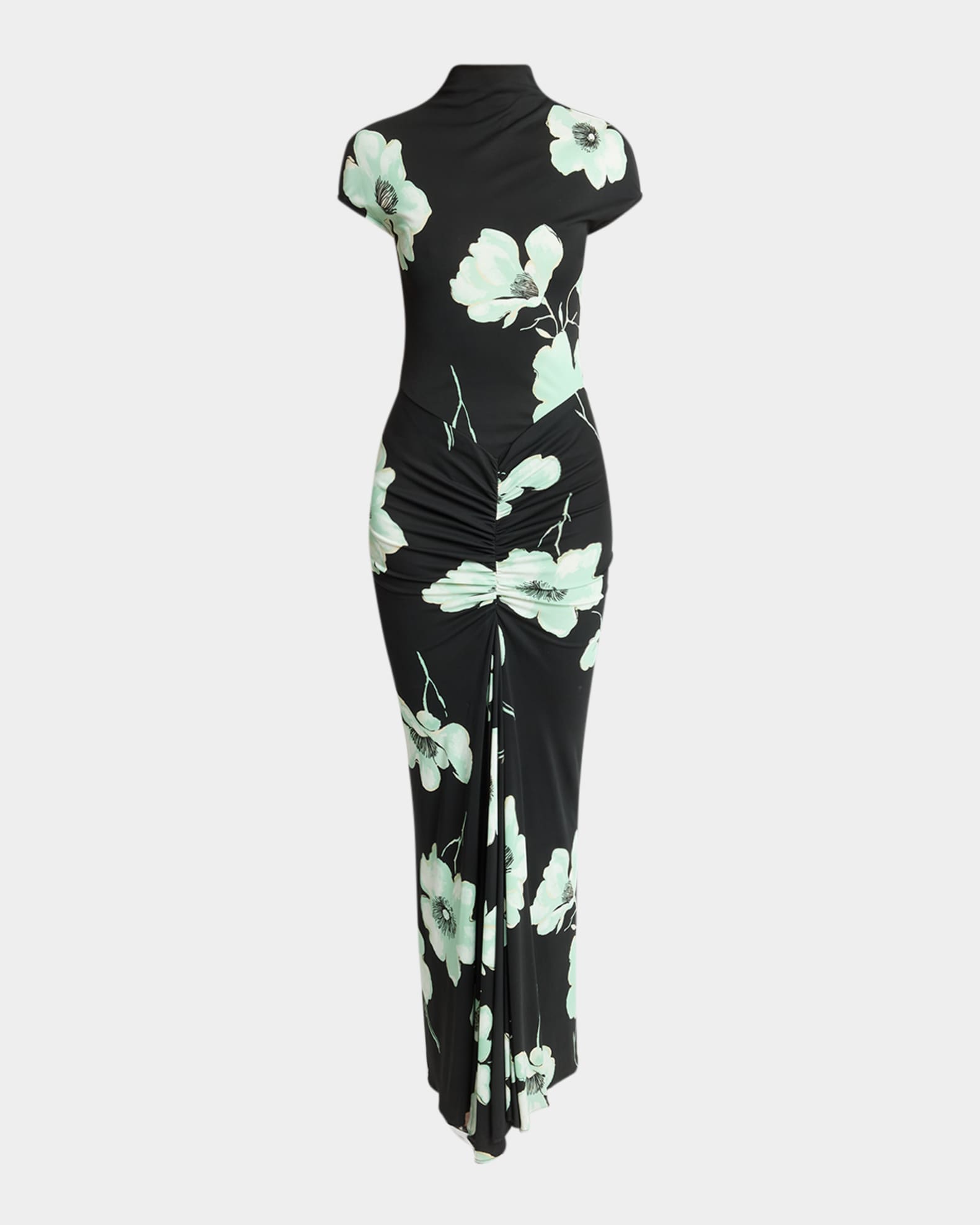 ワンピース alaia dress ALAIA Draped Floral-Print Jersey Maxi Dress | Neiman Marcus