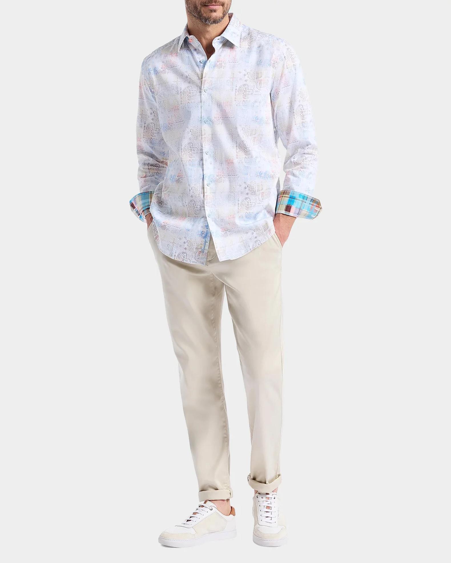 Robert Graham Men's Vista Paisley-Plaid Stretch Sport Shirt | Neiman Marcus