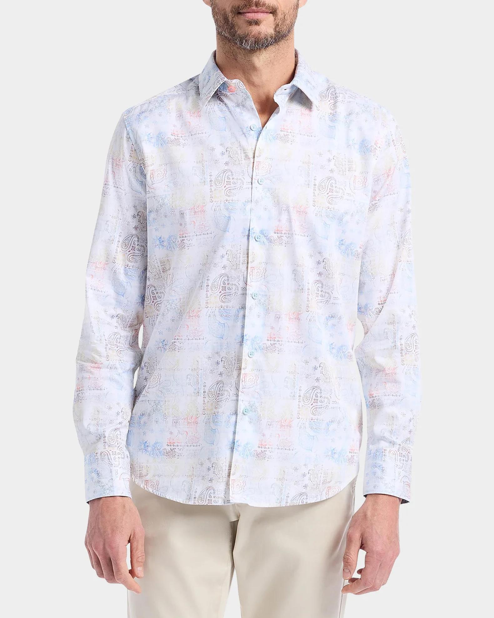 Robert Graham Men's Vista Paisley-Plaid Stretch Sport Shirt | Neiman Marcus