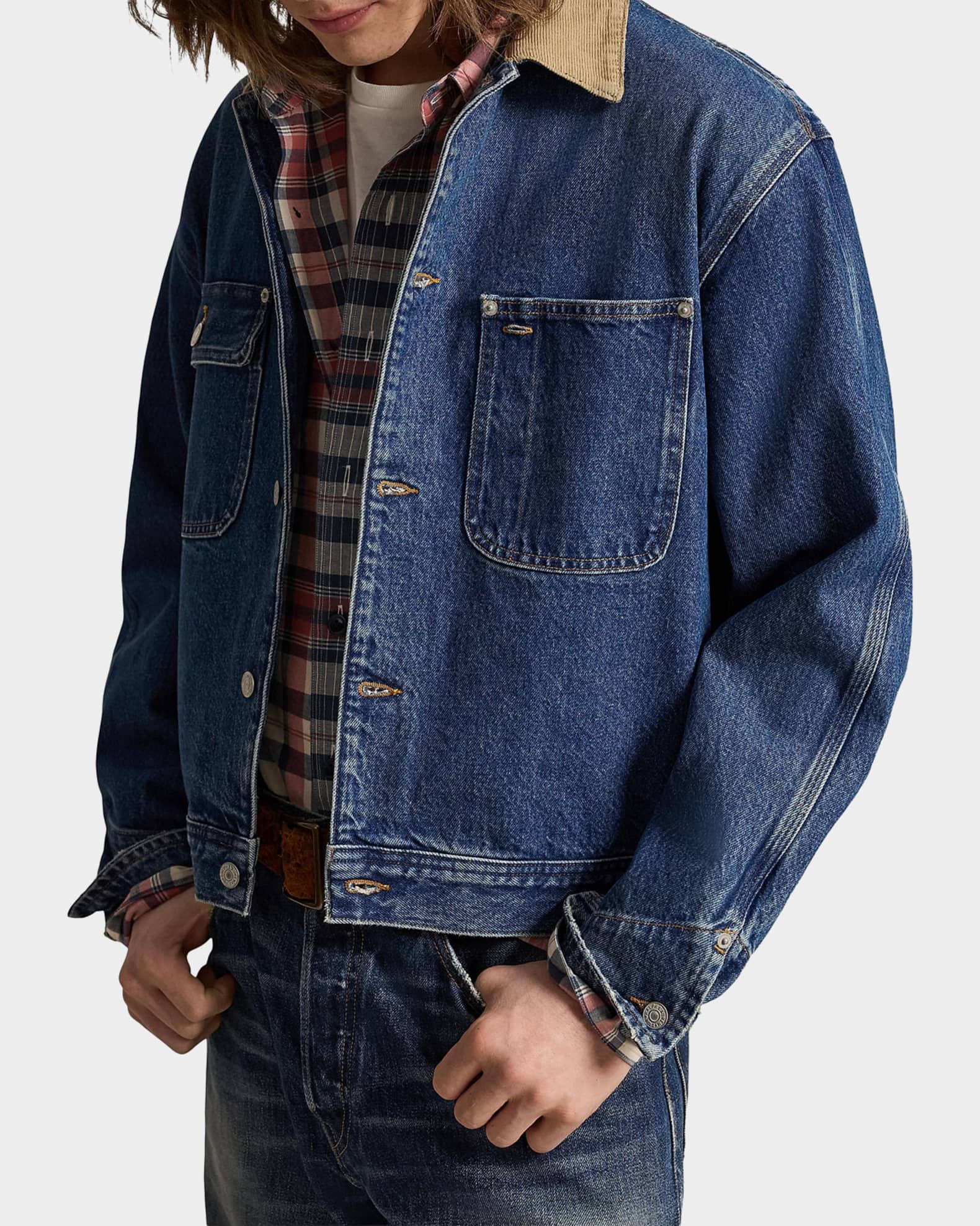 Polo Ralph Lauren 3X1 Denim Bomber Jacket | Neiman Marcus