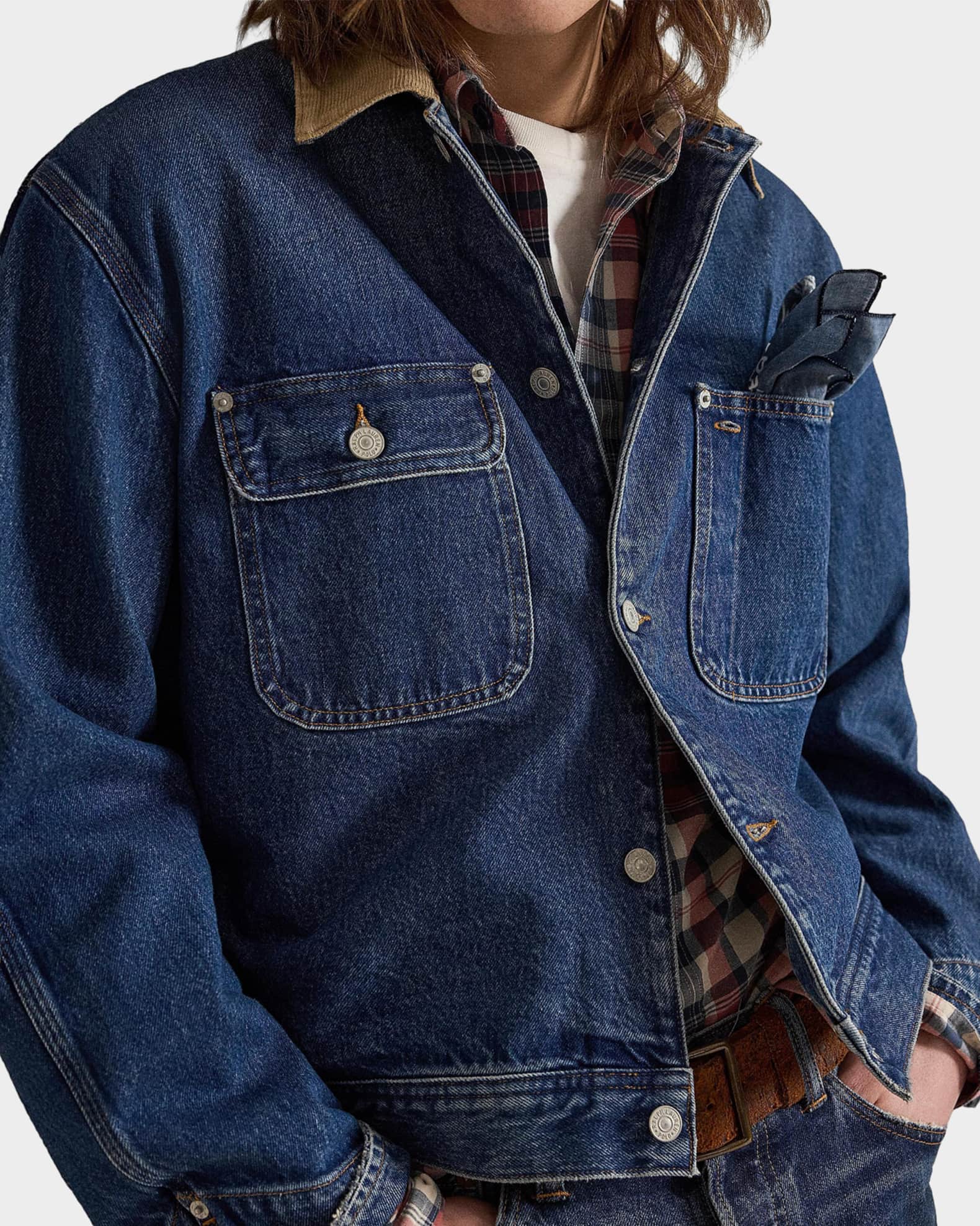 Polo Ralph Lauren 3X1 Denim Bomber Jacket | Neiman Marcus