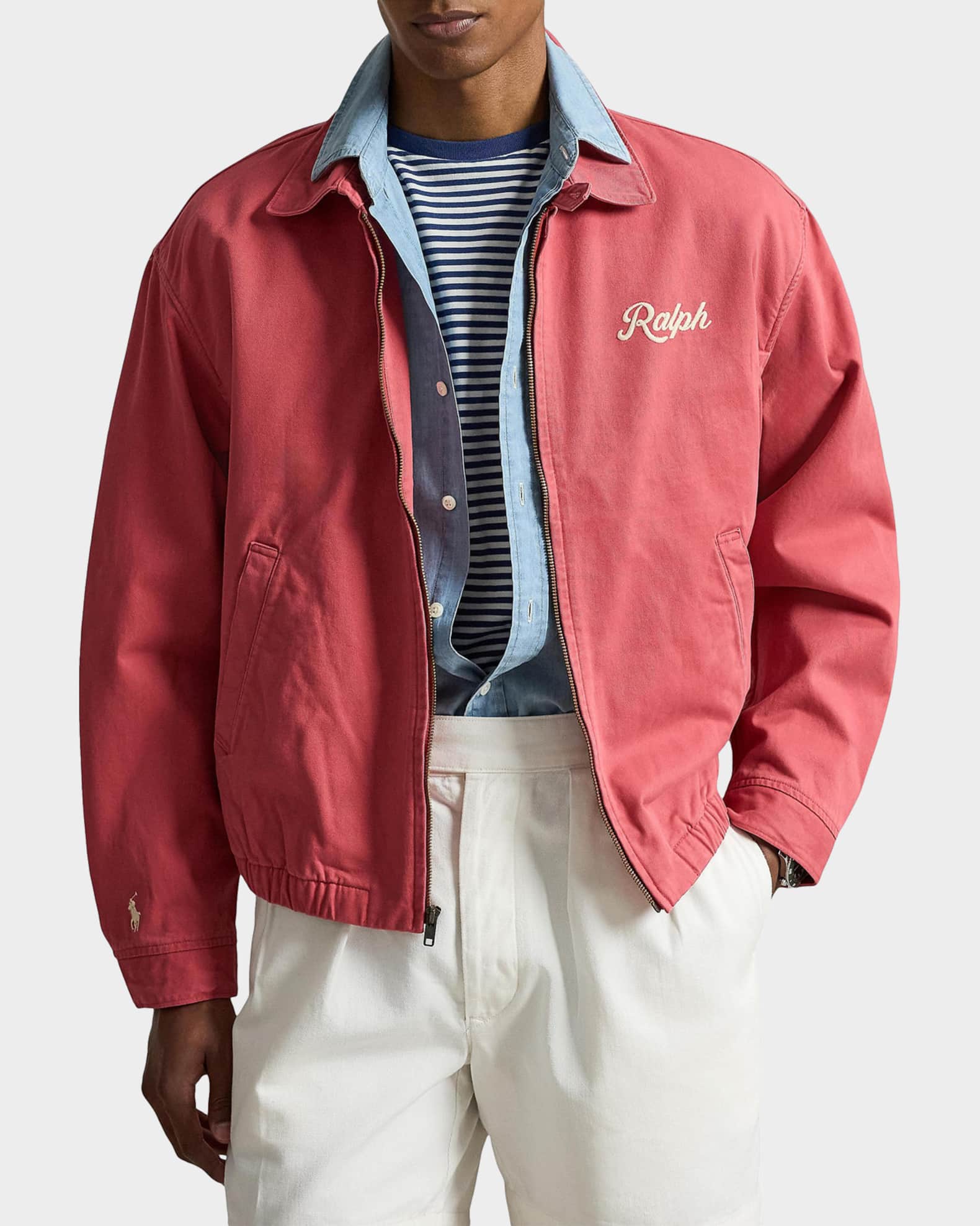 Polo Ralph Lauren Piece-Dyed Twill Windbreaker Jacket | Neiman Marcus