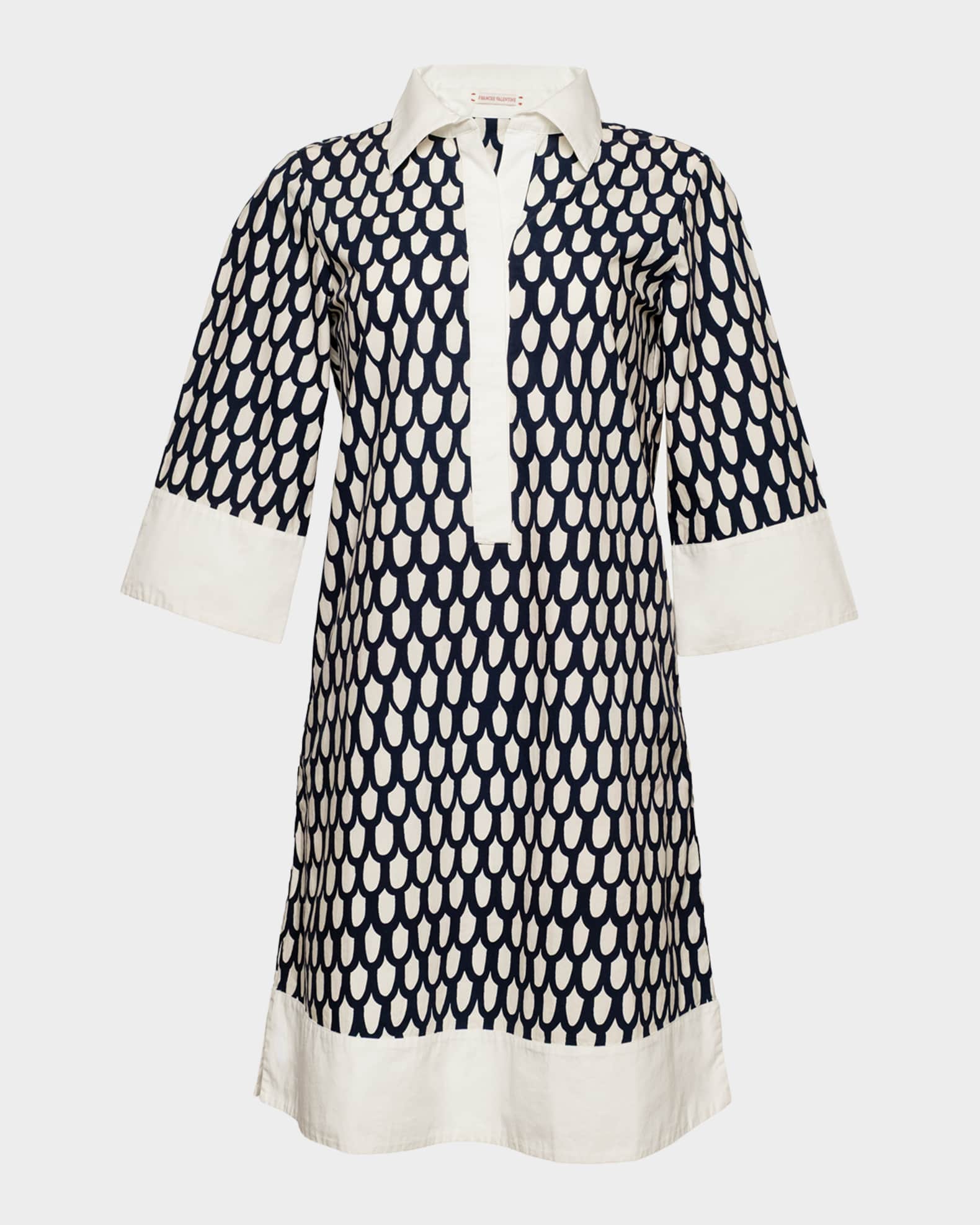tracey mini dress Frances Valentine Tracey Loop-Print Cotton Mini Dress