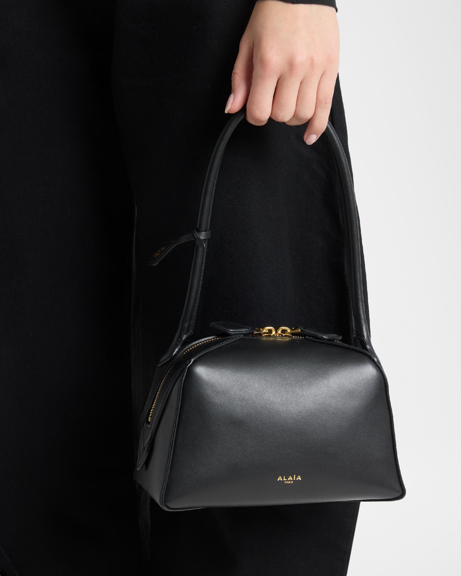 ALAIA Le Bouledogue Dome Leather Shoulder Bag | Neiman Marcus