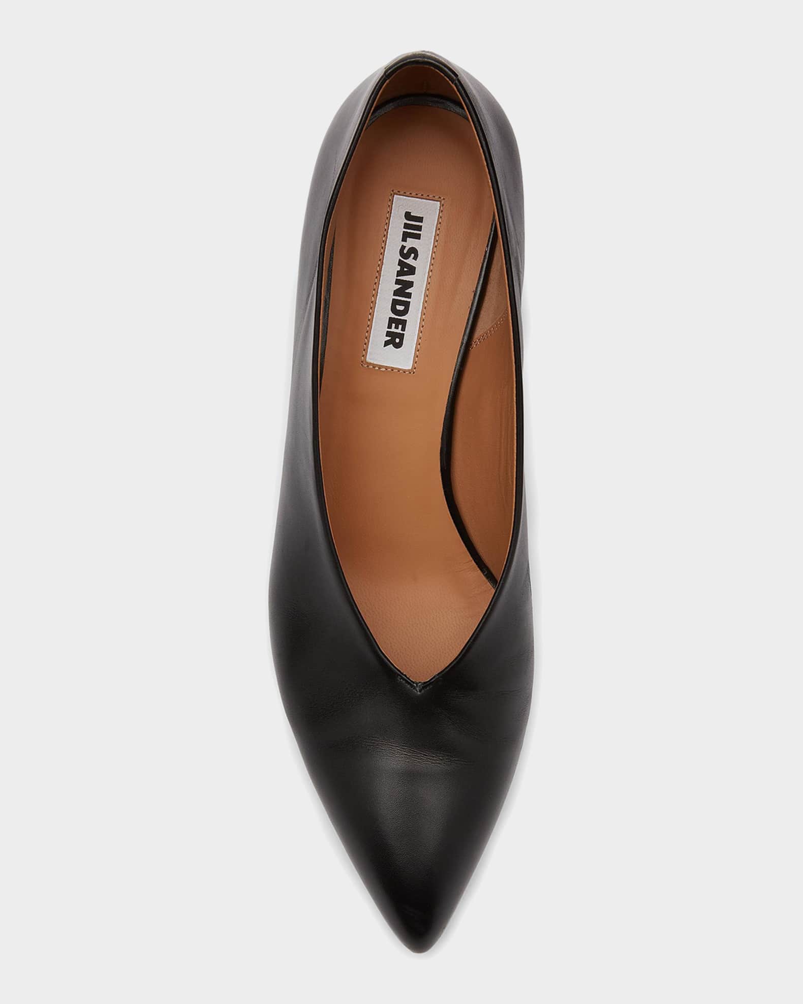 Jil Sander 45mm Arc Leather Pumps | Neiman Marcus