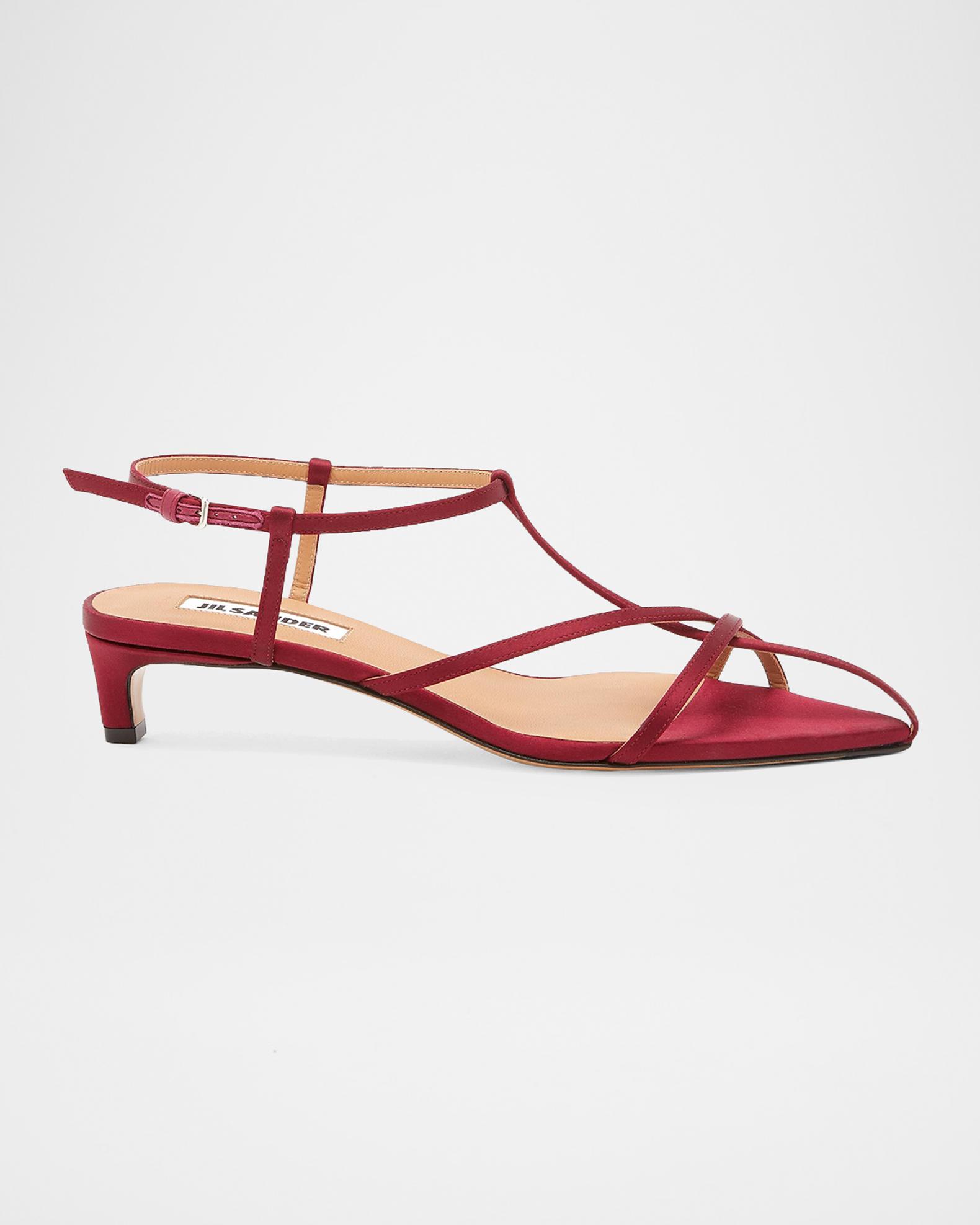 ジルサンダー Jil Sander 30mm Caged Satin Sandals | Neiman Marcus