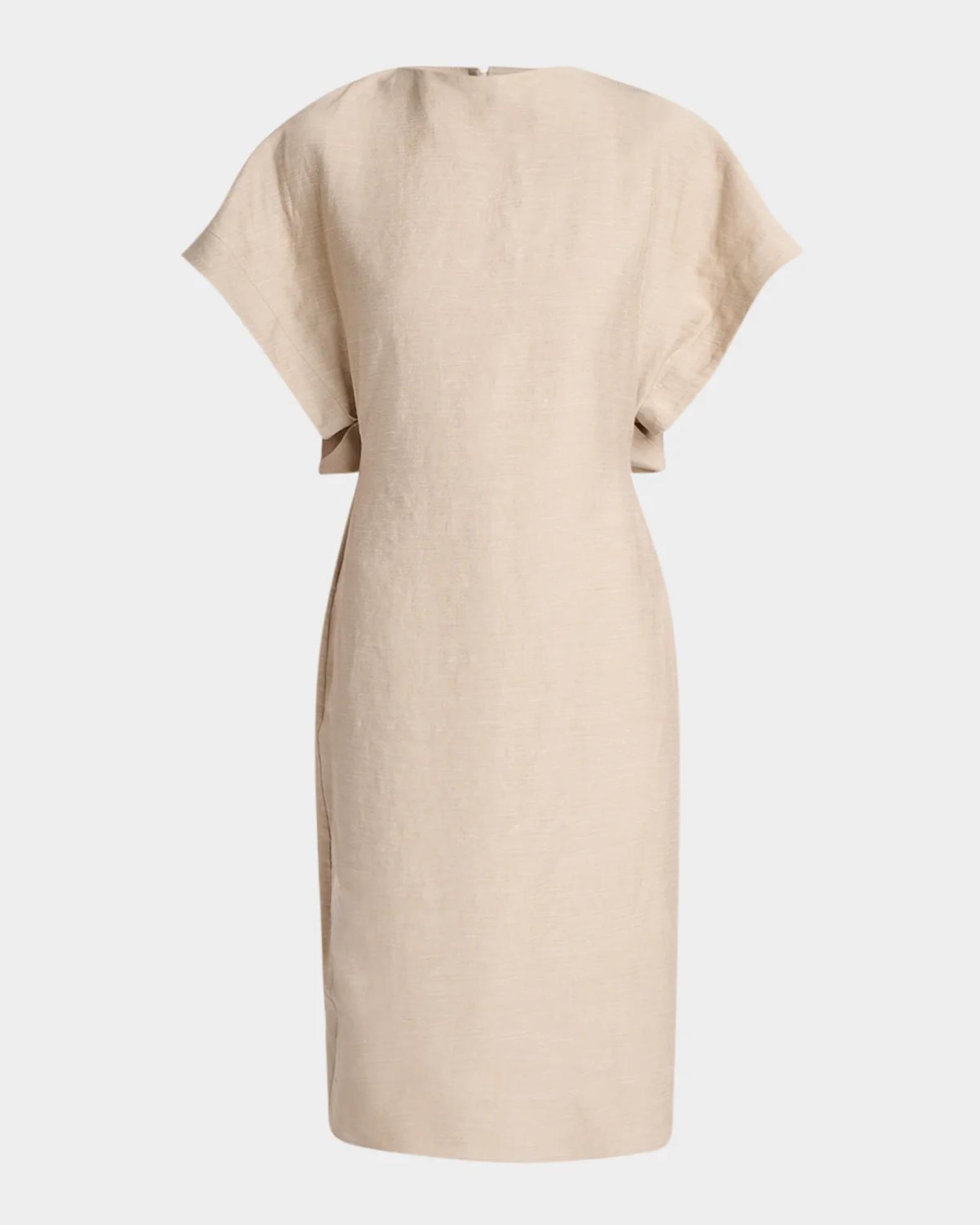 Jacquemus La Robe Poisson Linen-Blend Midi Dress | Neiman Marcus