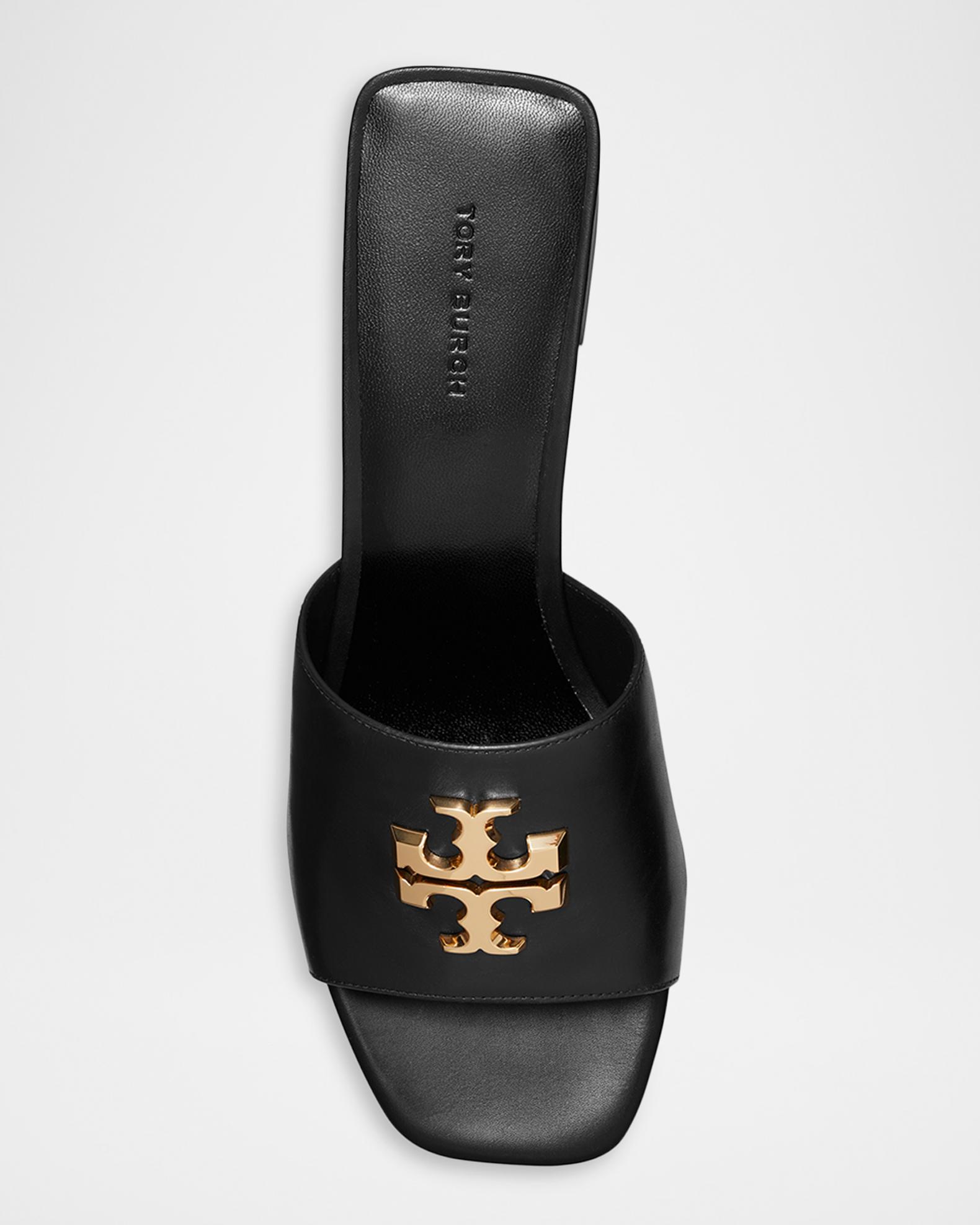 Tory Burch Black Men\'s Slide Sandals with Logo Medallion Amazon.com | Tory Burch Women main image 2