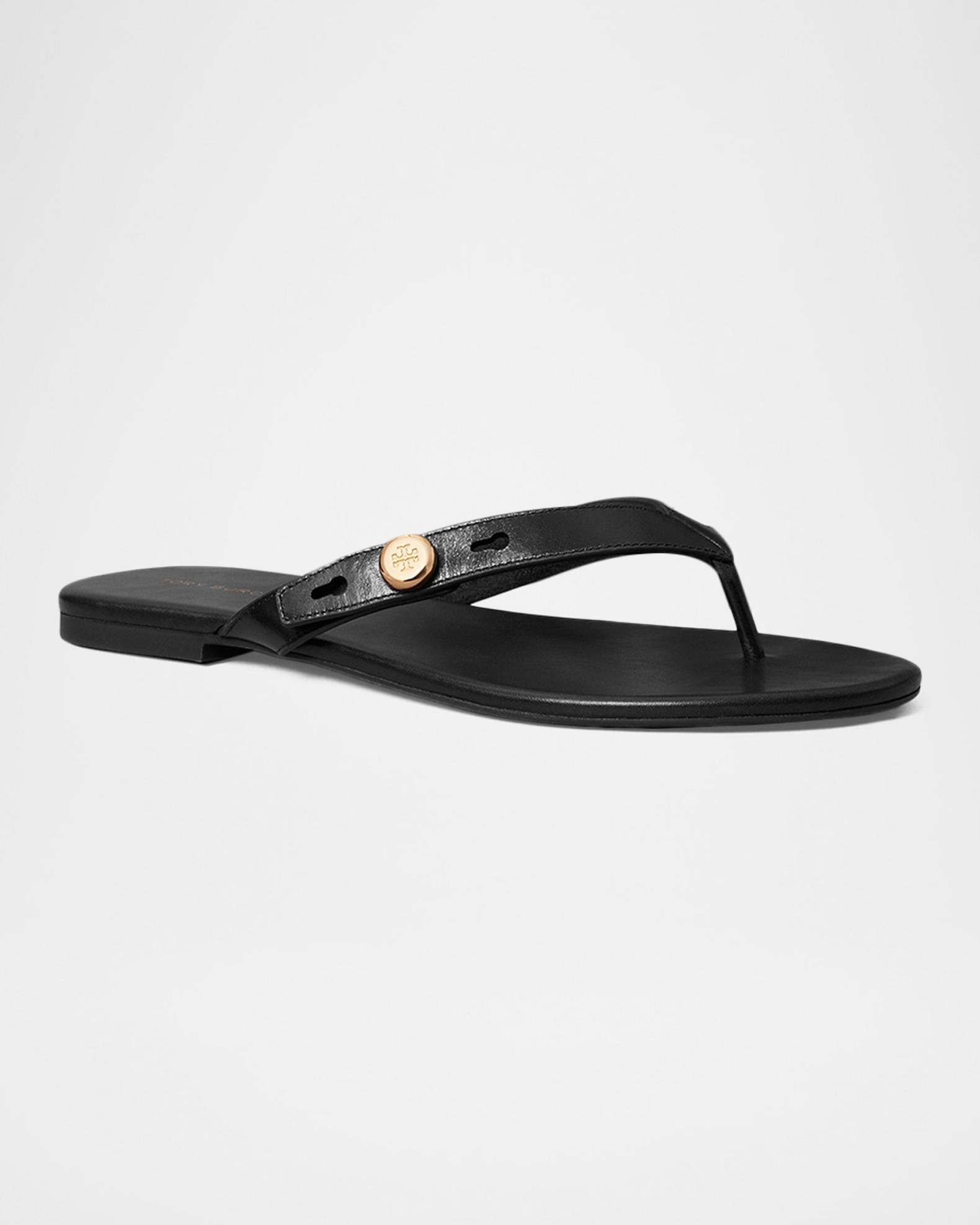Tory Burch Romy Leather Thong Sandals | Neiman Marcus