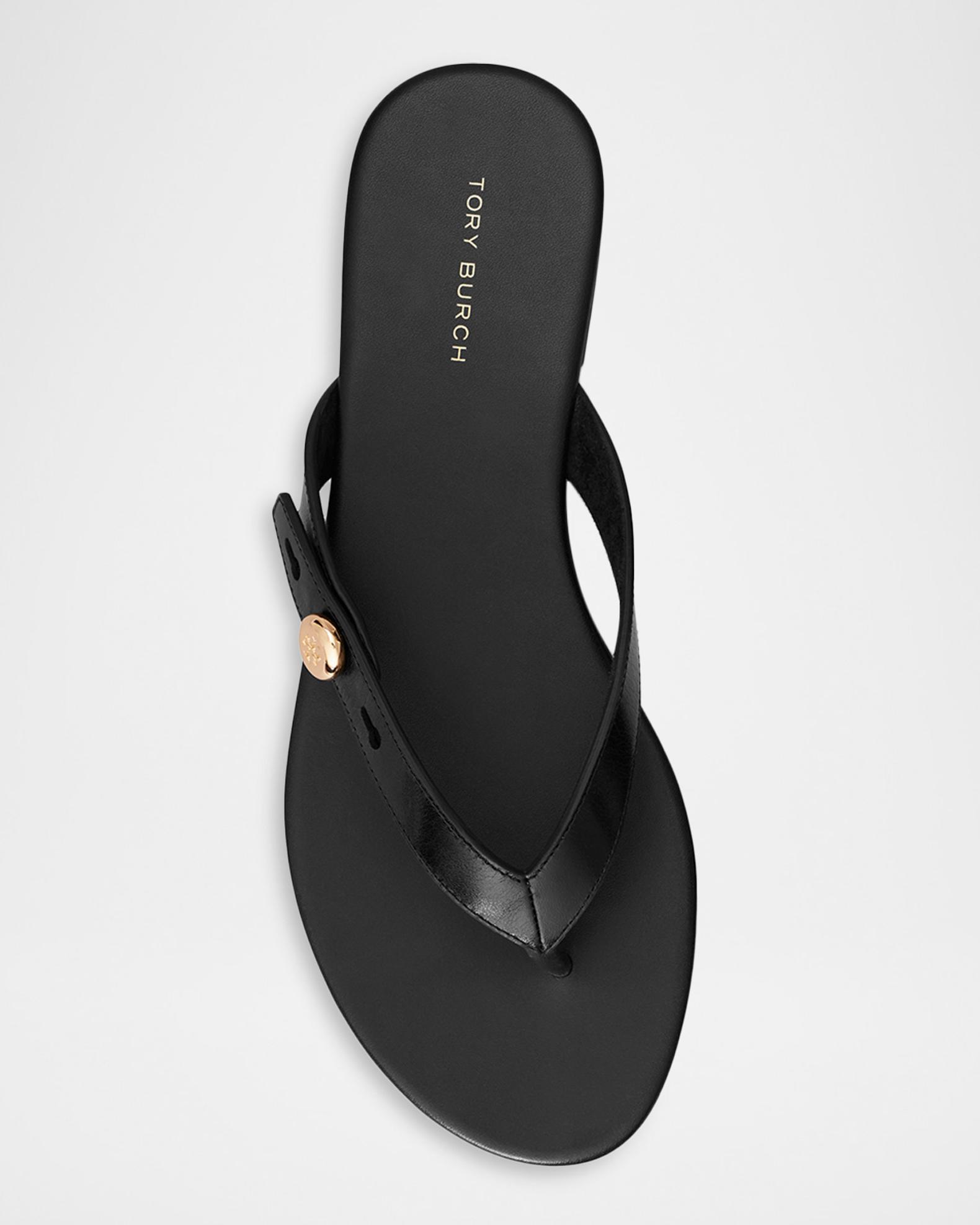 Tory Burch Romy Leather Thong Sandals | Neiman Marcus