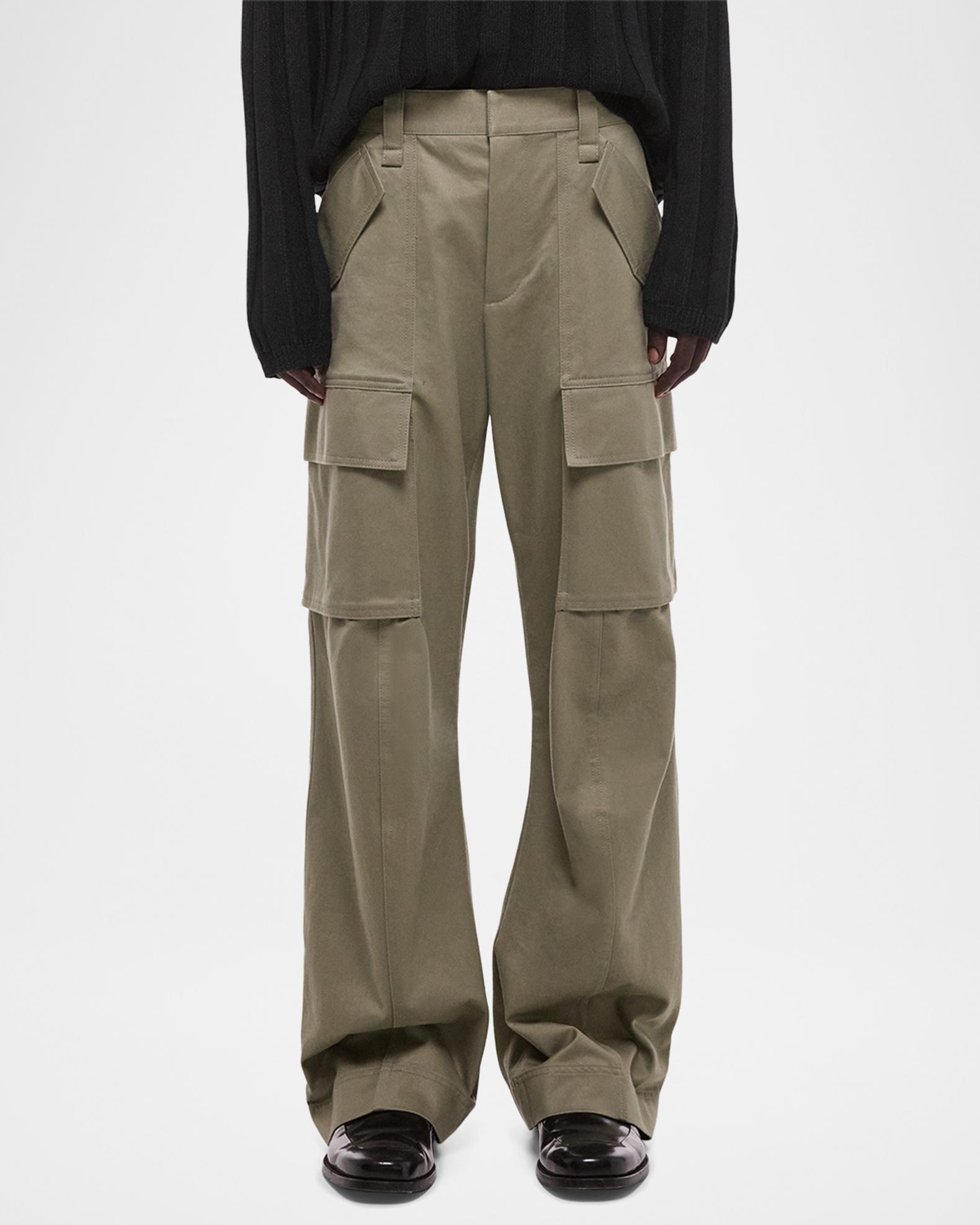 Helmut Lang Men's Chino Twill Wide Leg Cargo Pants | Neiman Marcus